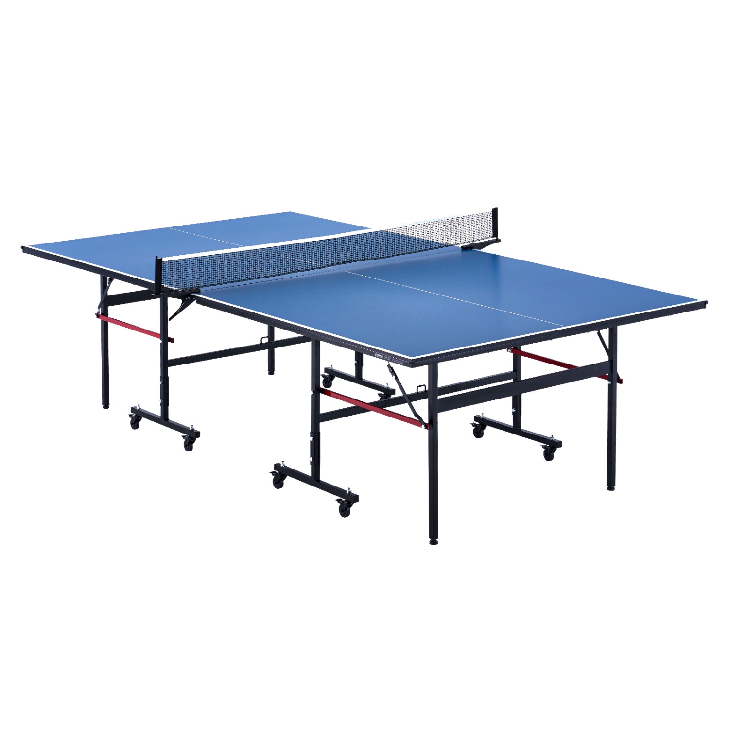 VEVOR 12mm Ping Pong Table,Professional Table Tennis Game,Indoor MDF Table Tennis Table,Ping Pong Table with Quick Clamp Net and Lockable Wheel, 10