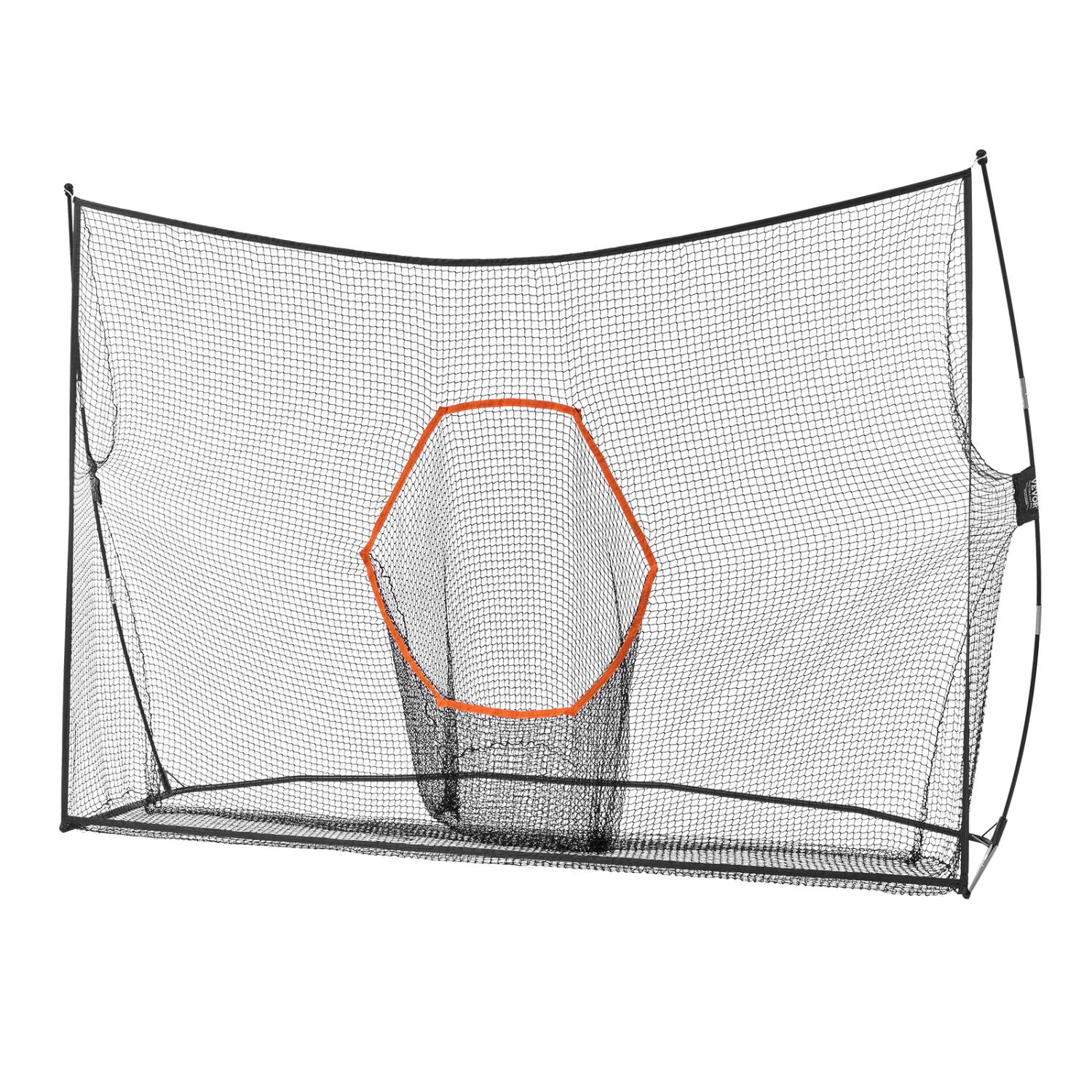 VEVOR 10.8x7ft Golf Practice Hitting Net,Personal Driving Range for Indoor Outdoor Use, Portable Home Golf Aid Net with Target/Fiberglass Frame/Carry
