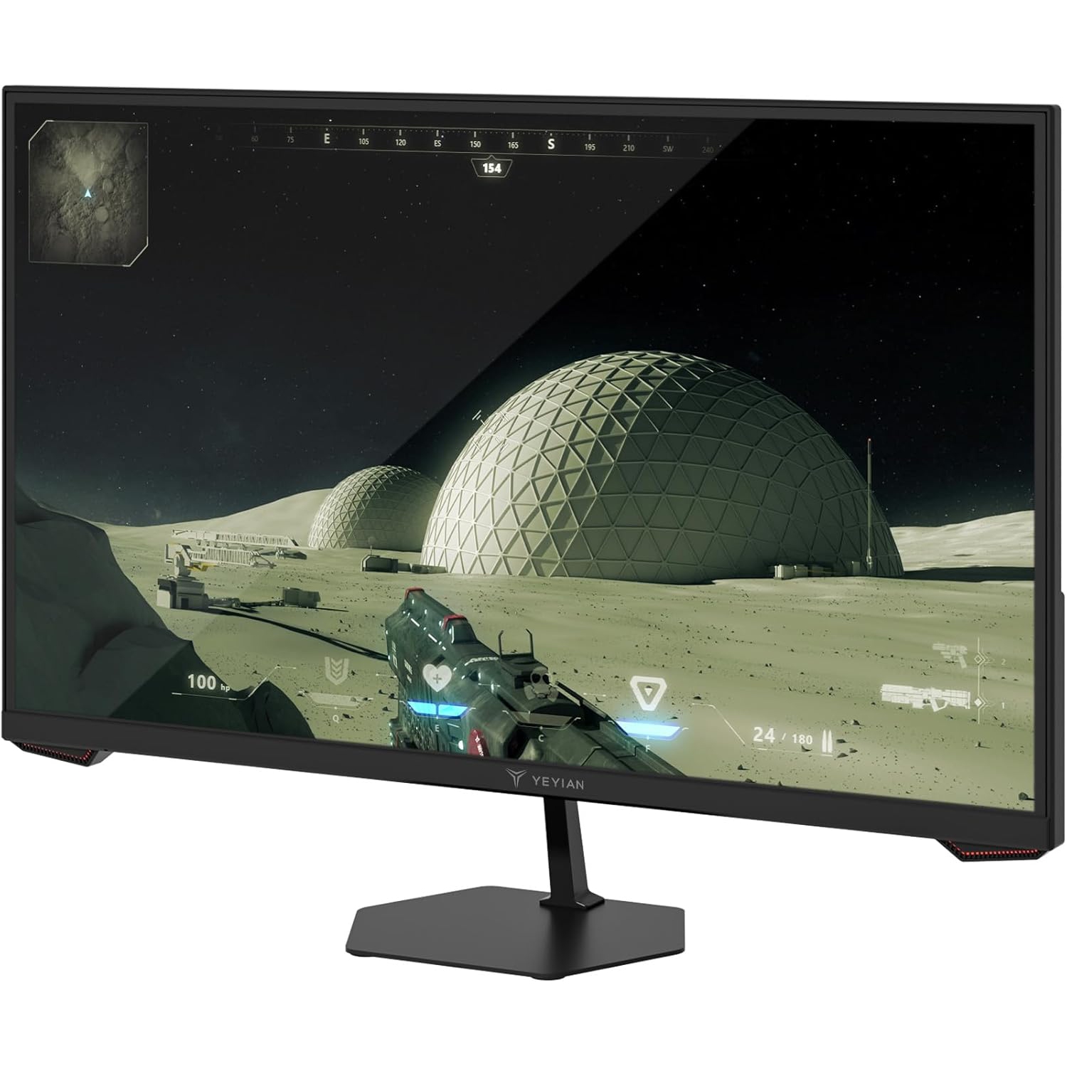 YEYIAN 27 inch Gaming Monitor 1080P FHD 180Hz 1ms, 16:9 Flat IPS Ultra-slim Panel, 97% sRGB 1000:1 Contrast Ratio 178° View Angle, HDR 10, HDMI 2.0,