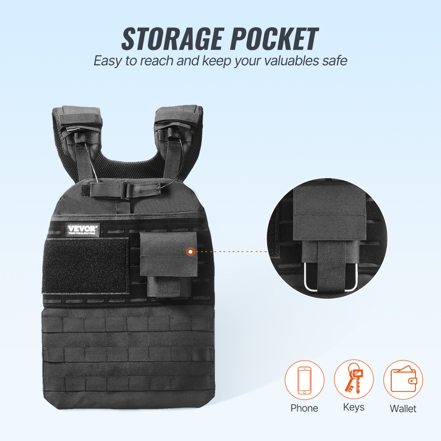 VEVOR 40lb Weight Vest, Adjustable Body Weight Jacket for Men Women, Workout Equipment for Strength and Endurance Training, Running, Jogging,