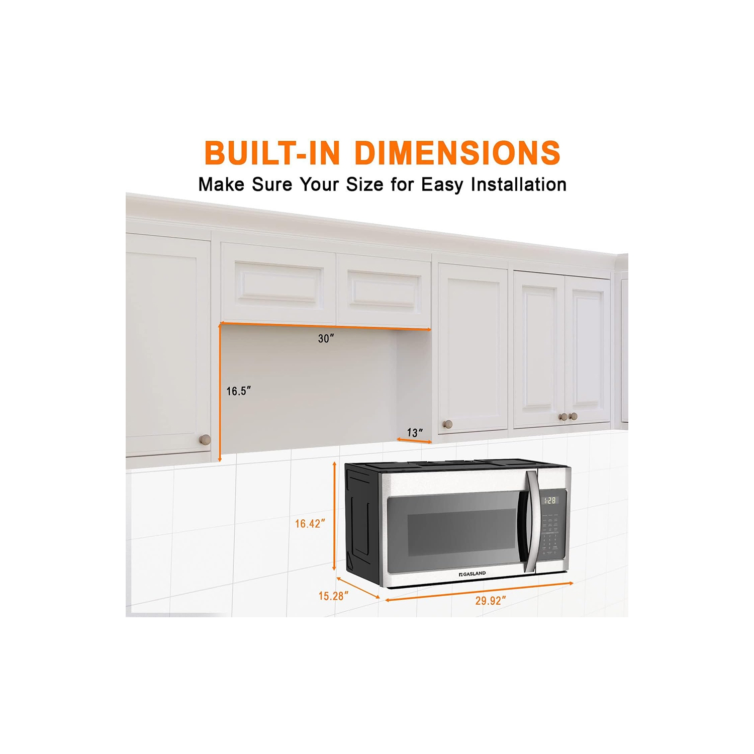 30 in. 1.9 cu. ft. Over-the-Range Microwave Oven 1000W in Stainless Steel