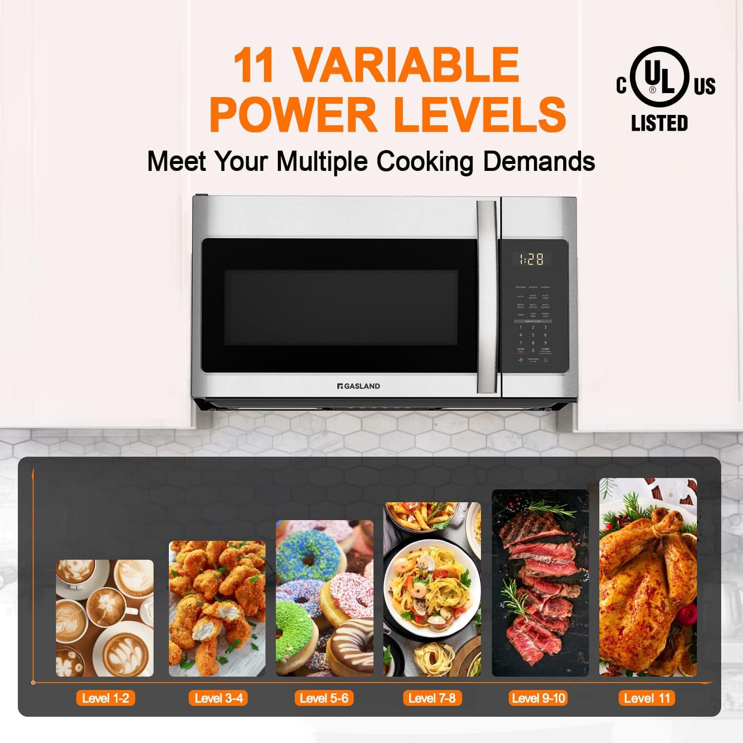 30 in. 1.9 cu. ft. Over-the-Range Microwave Oven 1000W in Stainless Steel