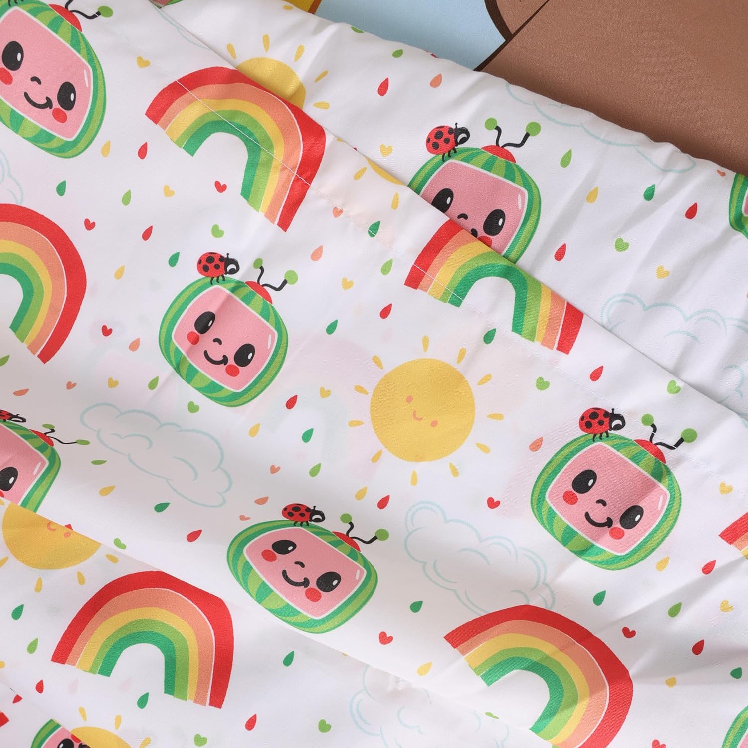 CoComelon 4-Pcs Multicolor Soft & Cozy Twin Bedding Set with Reversible Comforter for Kids