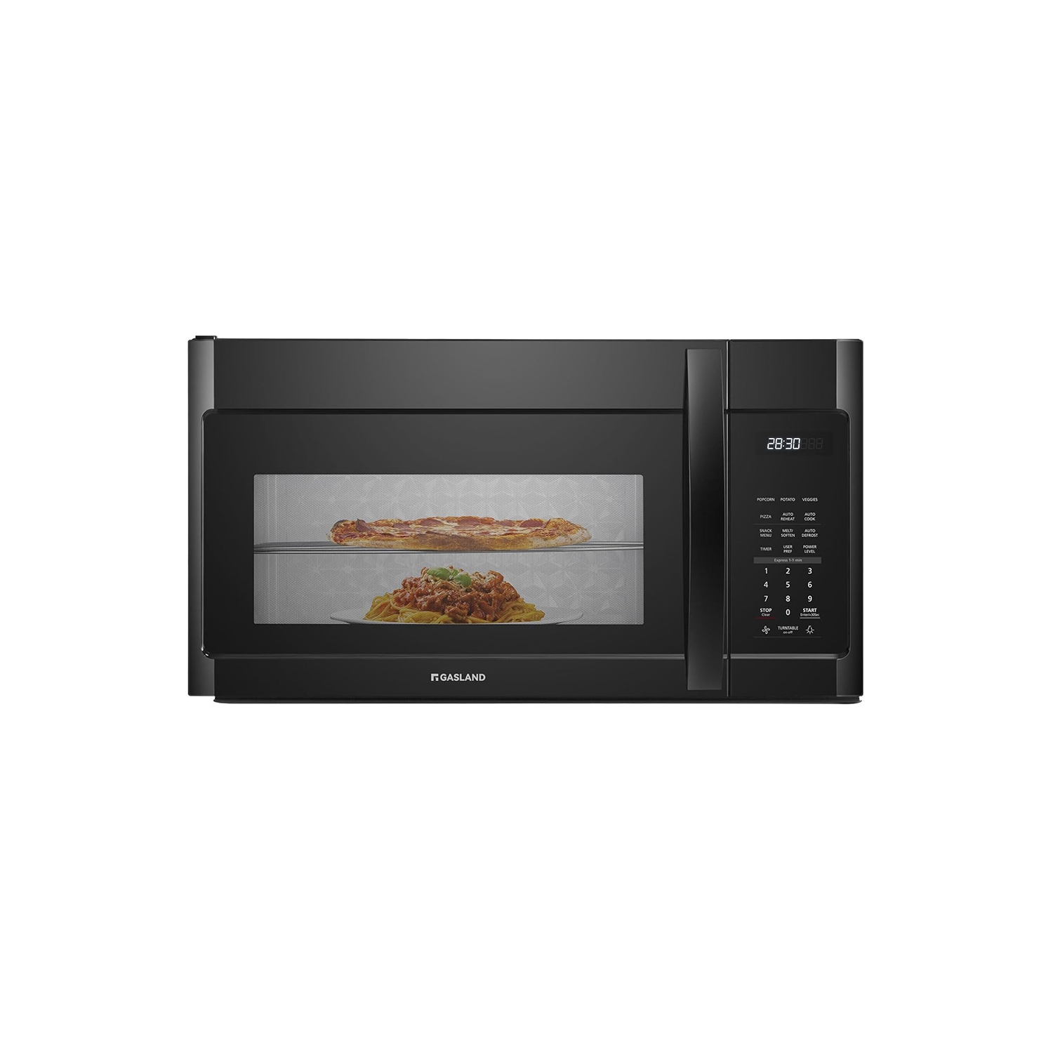 30 in. 1.9 cu. ft. Over-the-Range Microwave Oven 1000W in Stainless Steel, Black