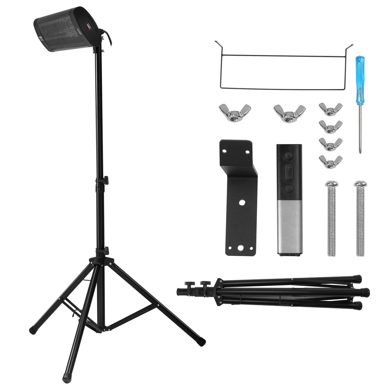 VEVOR 1500W Infrared Remote Control Electric Space Heater,LED Screen Patio w/ 3 Speeds & Timer,Outdoor/Outdoor for Porch,Dining Room,Studio,with