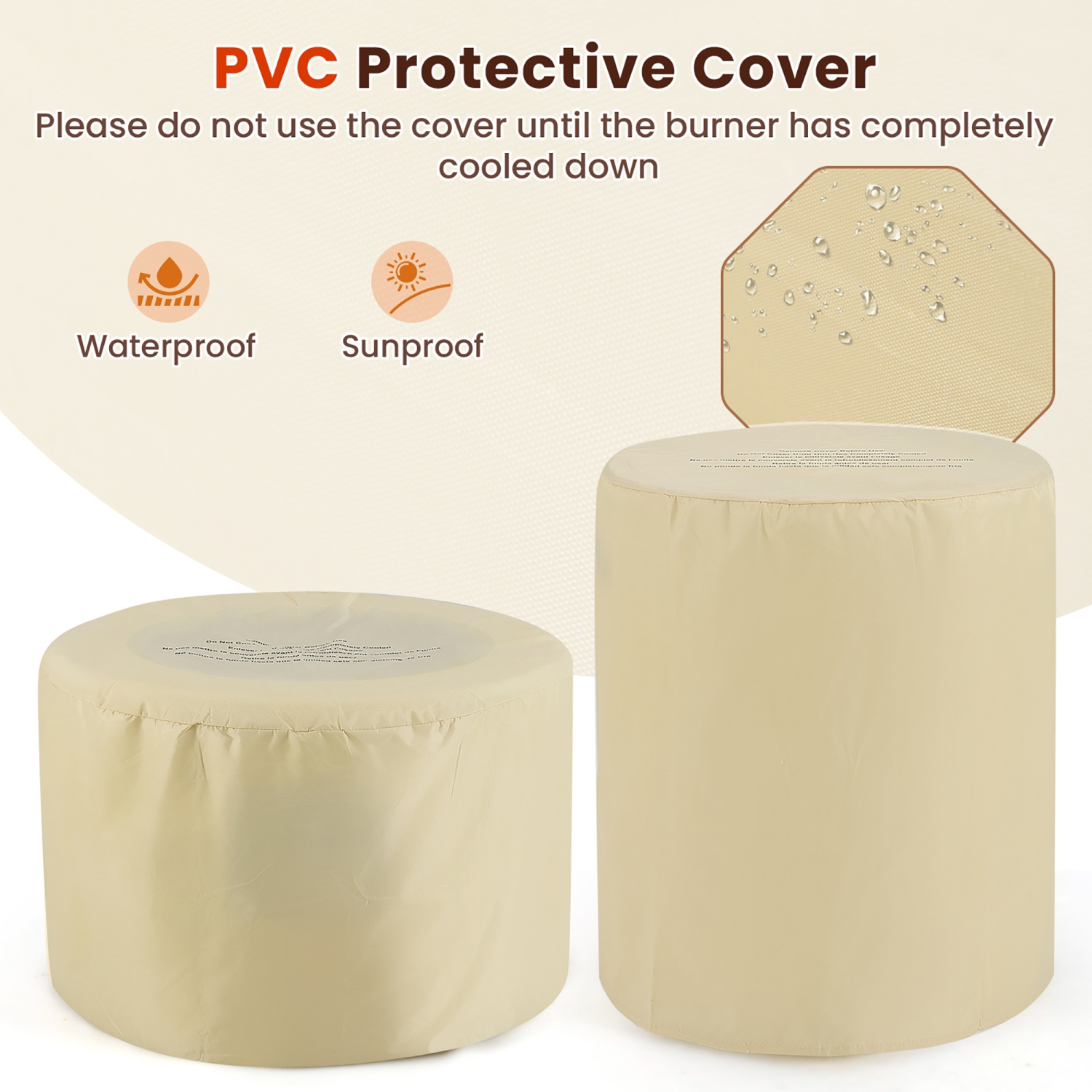 Gymax 40,000 BTU Outdoor Fire Pit Table Set w/ Tank Holder Stainless Steel Burner