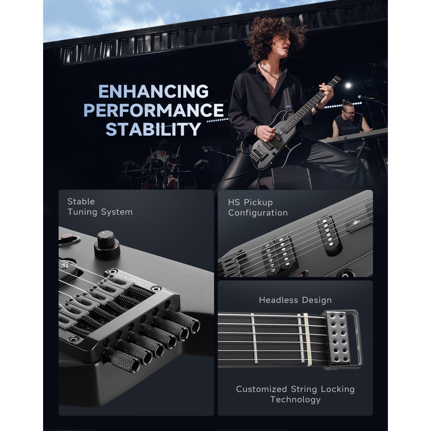 Donner HUSH-X Electric Guitar Kit for Travel