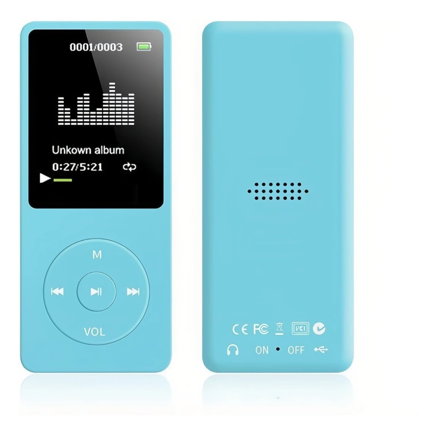 MP3/MP4 player, 1.8-inch HD screen, MP3 music player, FM radio, headphones, portable audio player with recording, picture browsing and e-book