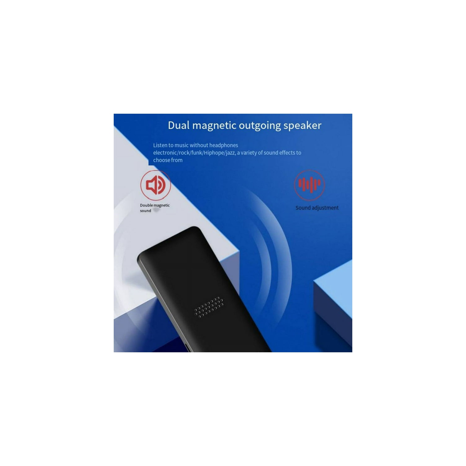 MP3/MP4 player, 1.8-inch HD screen, MP3 music player, FM radio, headphones, portable audio player with recording, picture browsing and e-book