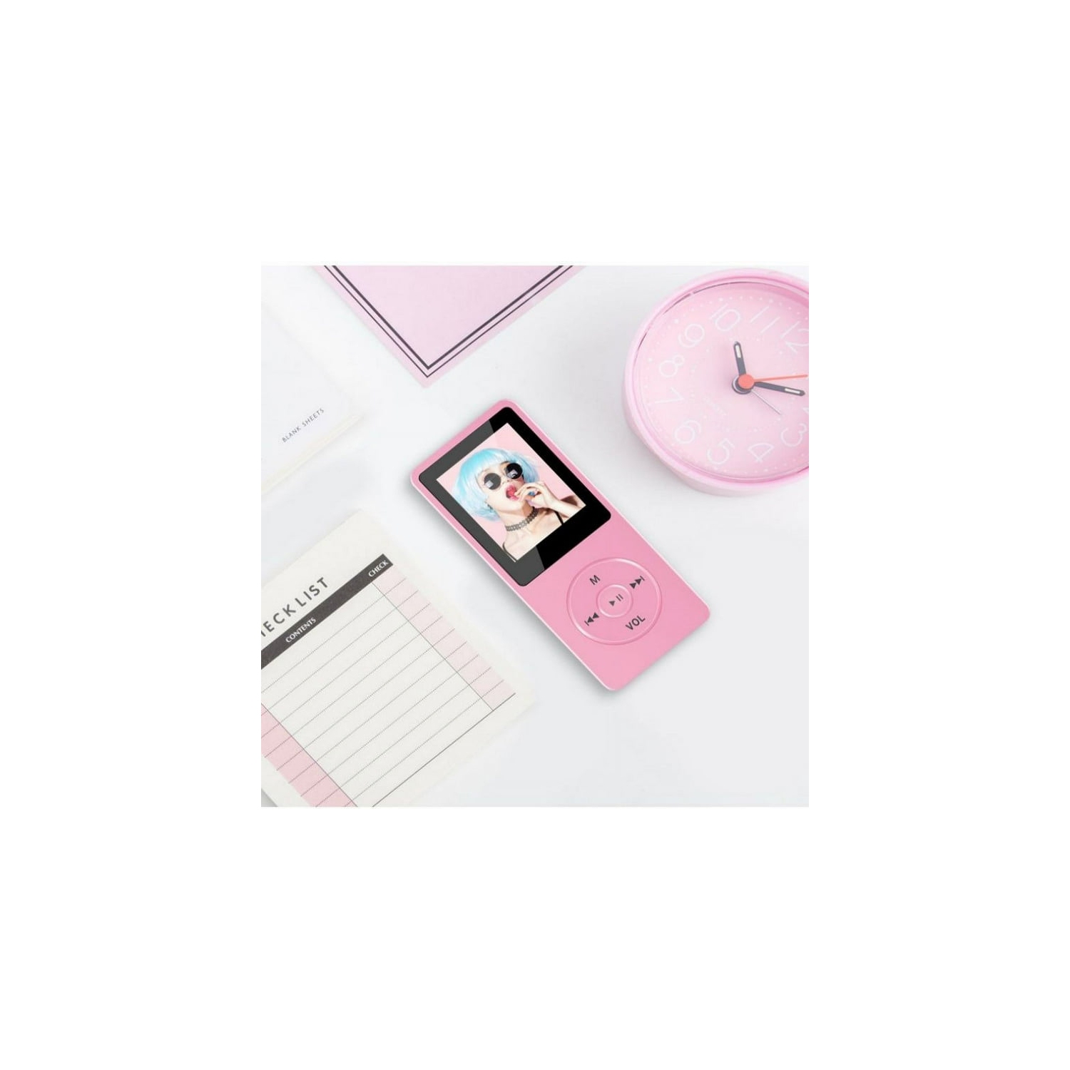 MP3/MP4 player, 1.8-inch HD screen, MP3 music player, FM radio, headphones, portable audio player with recording, picture browsing and e-book