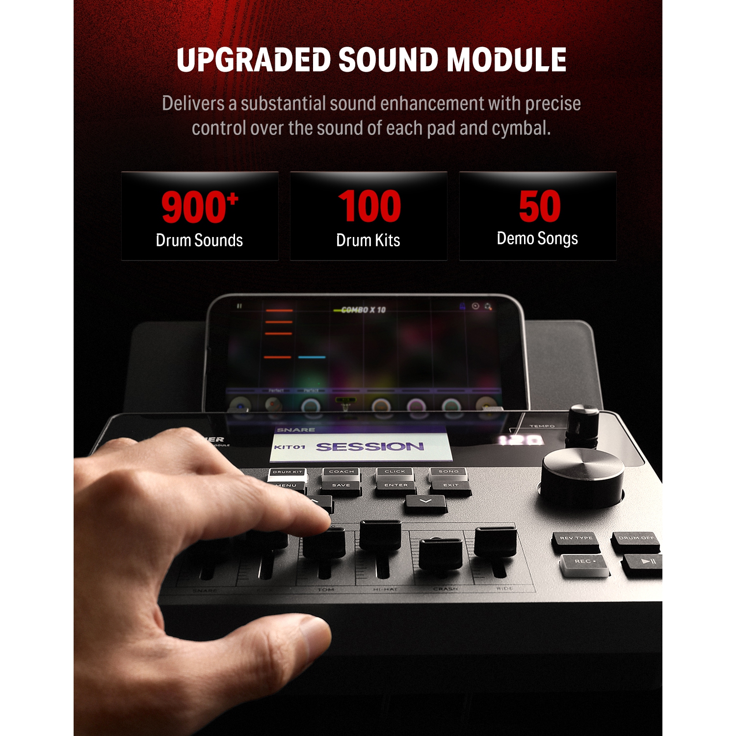 Donner DED-300X 5 Drums 4 Cymbals Electronic Drum Set