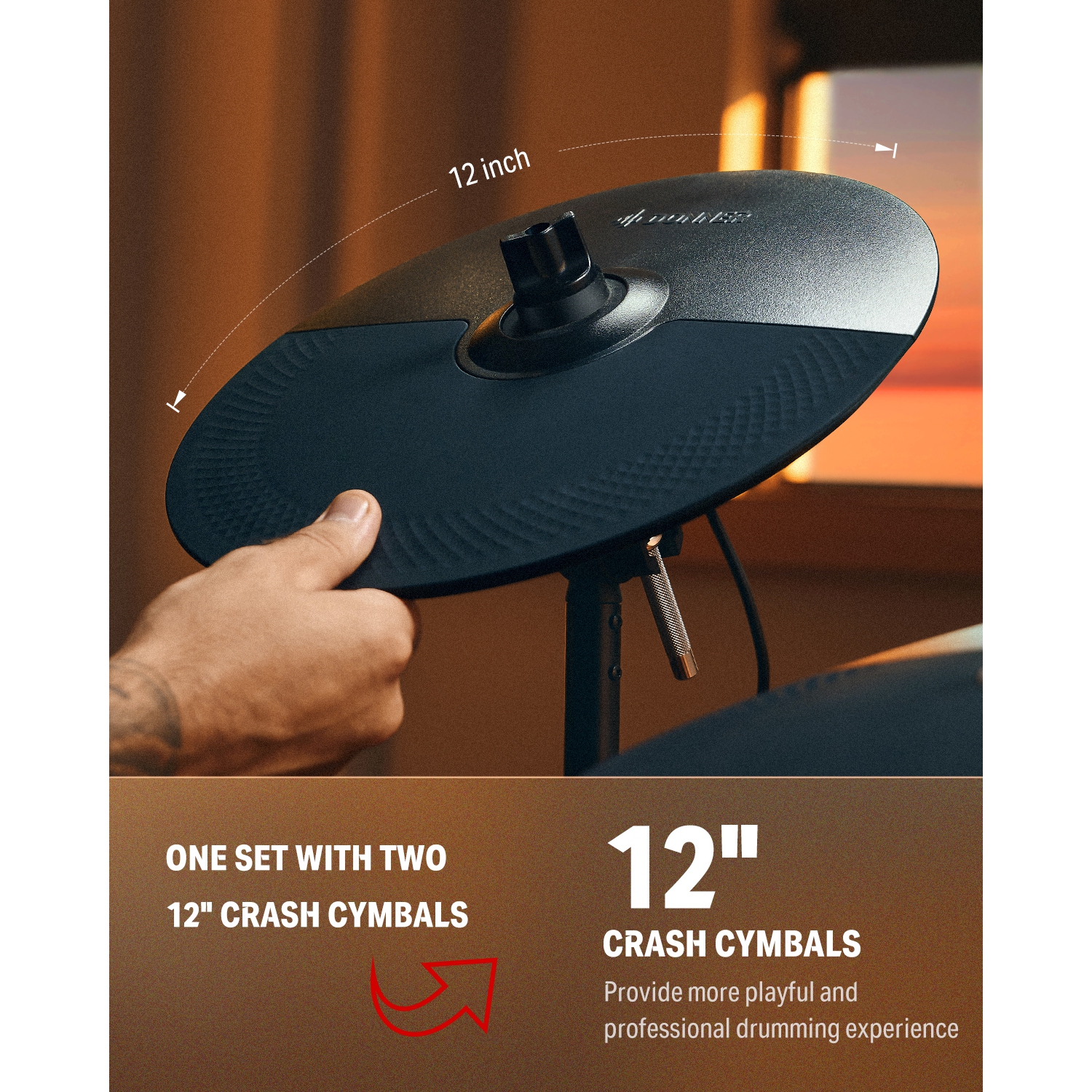 Donner DED-300X 5 Drums 4 Cymbals Electronic Drum Set