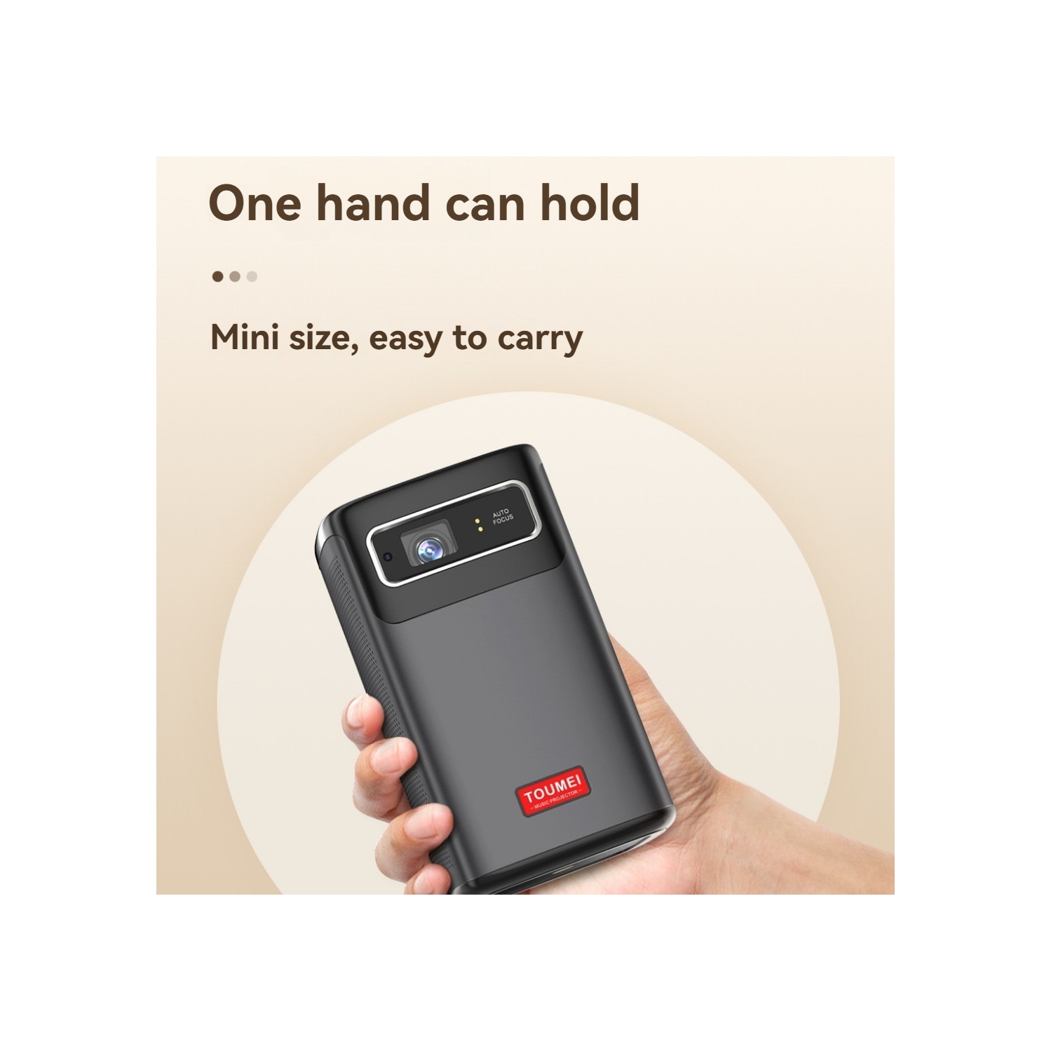 Mini DLP Projector 200ANSI HD Video Portable Built-in Battery 4K HD Music Instrument Projector