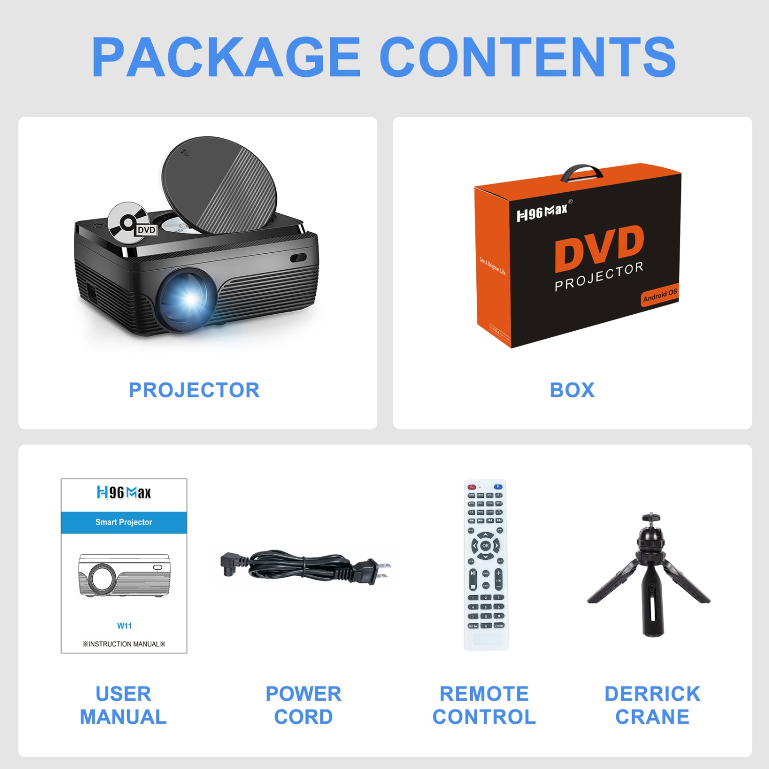 Projector for home dormitory living room bedroom wall projection ultra-clear 4k 1080P