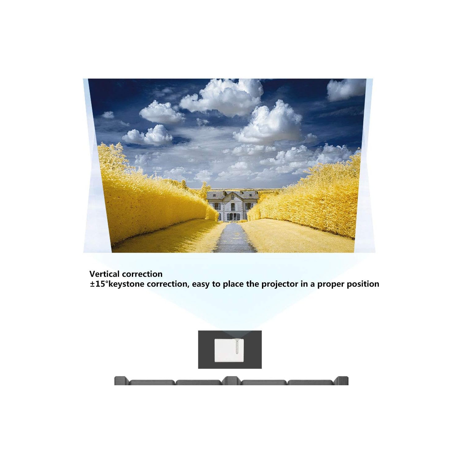 Mini projecteur Wi-Fi portatif Mini vidéoprojecteur prend en charge la résolution HD adaptée aux divertissements extérieurs et aux cinémas maison