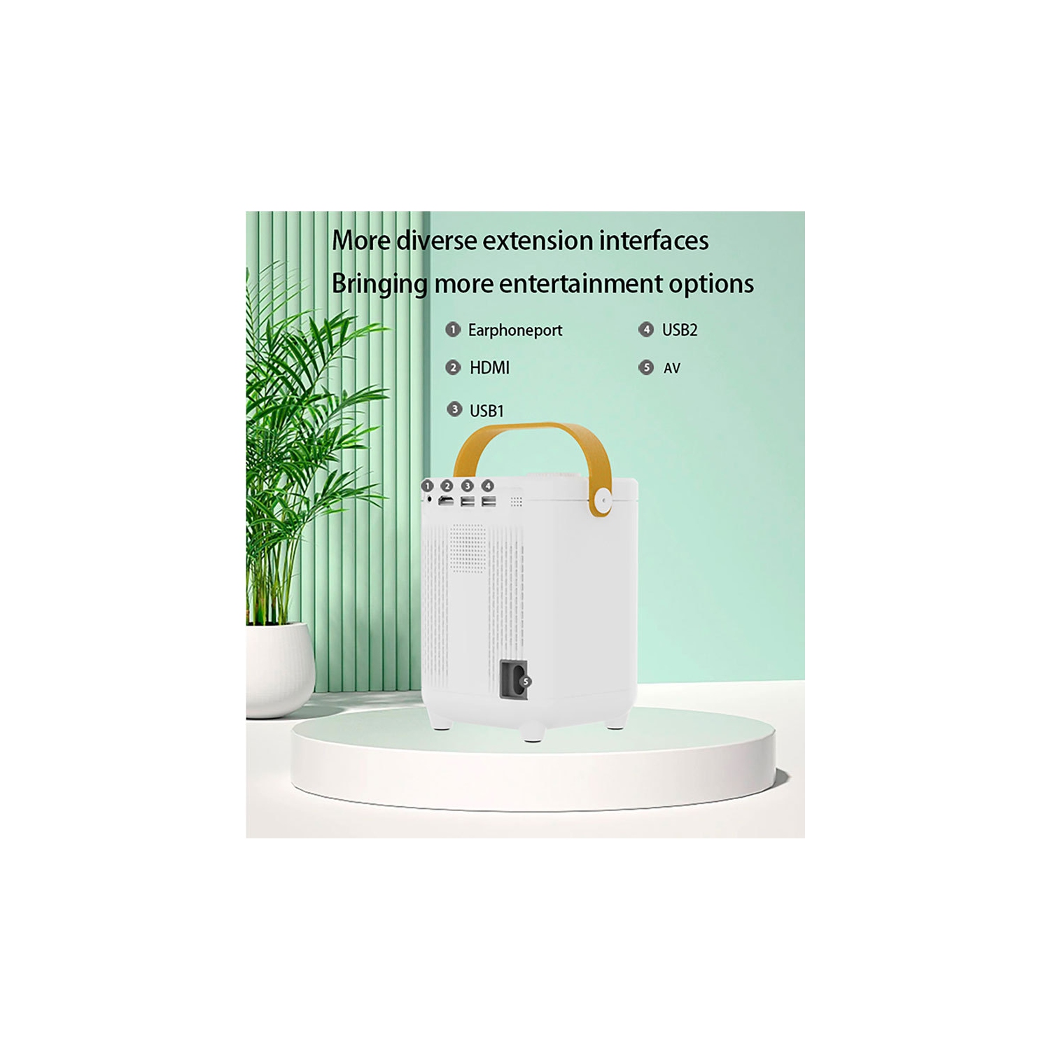 Mini projecteur 4K pour 120 ANSI, 4000 lumens, petit projecteur de cinéma maison HD 1080p avec Wi-Fi et Bluetooth, projecteur portatif Android LED