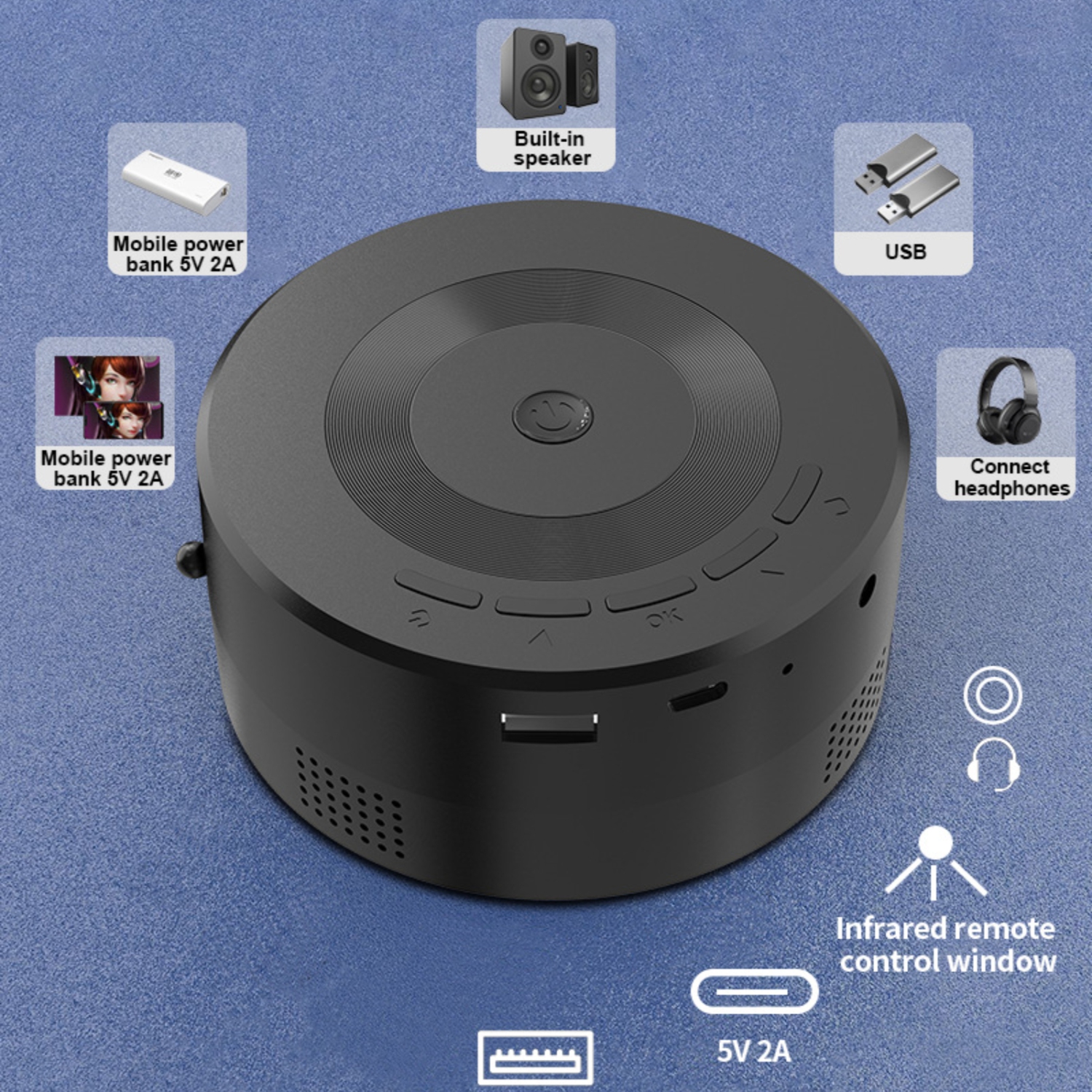 Portable projector mini projector portable video projector mobile projector stand travel projector with speaker