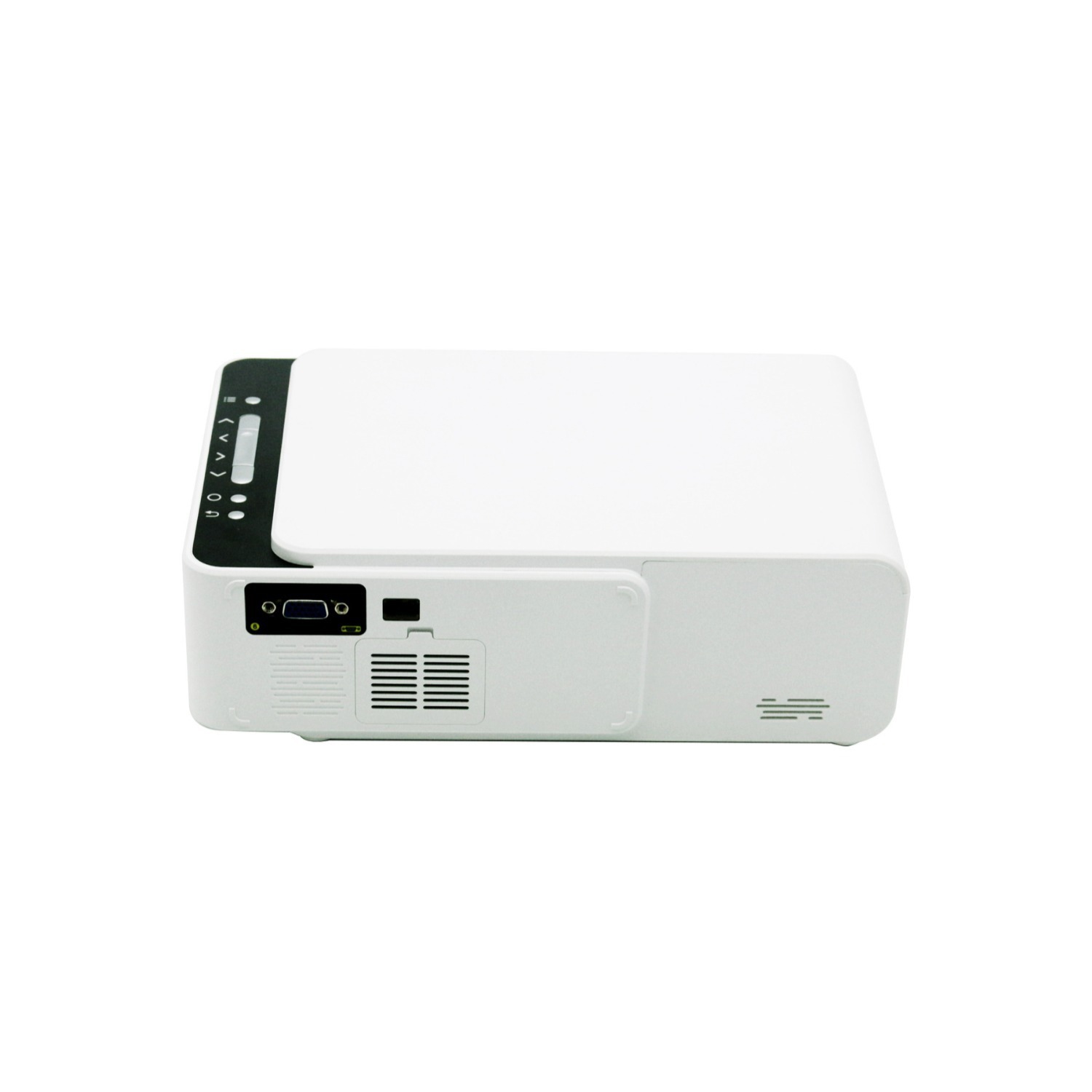 Mini projecteur, projecteur de cinéma maison blanc portatif à dissipation de chaleur 1080