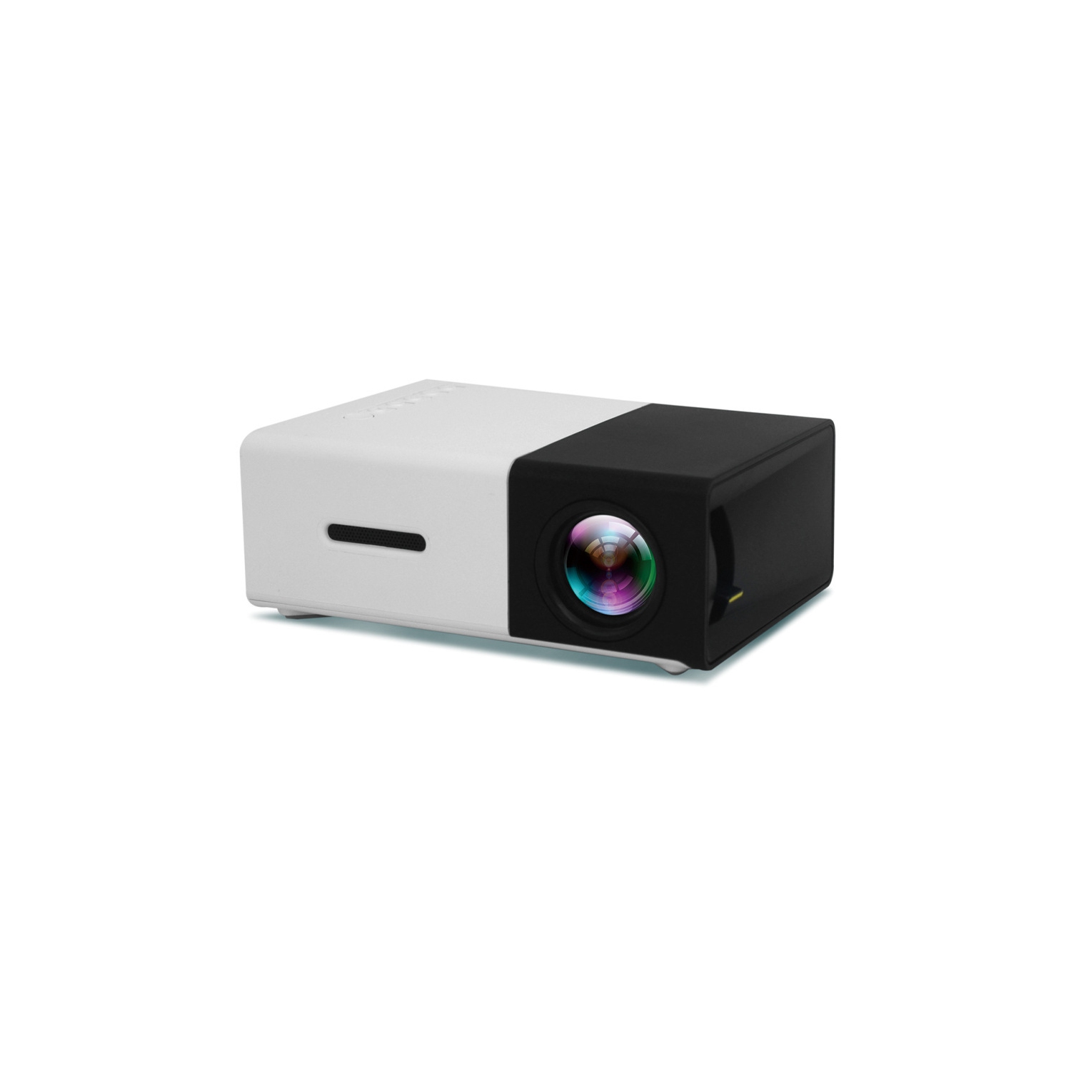 Micro Mini Projector Home LED Portable Small Projector HD 1080p - Black