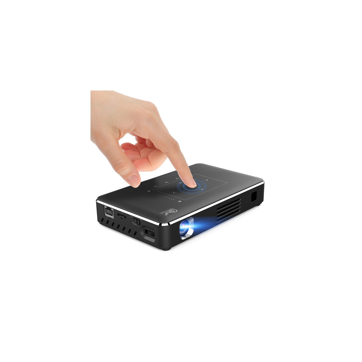 Full HD Mini Projector 4K with WIFI Bluetooth for iPhone Android Handheld Devices