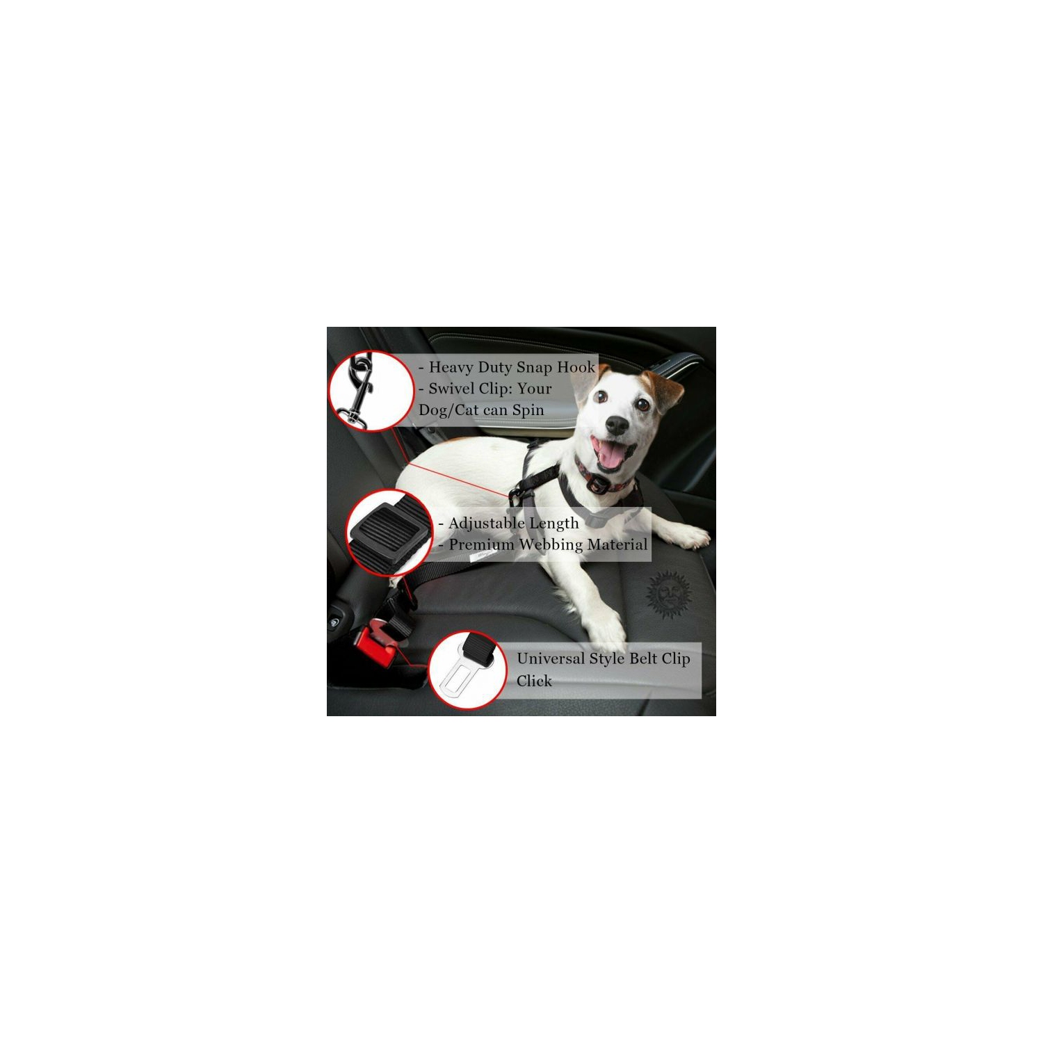 Dog car Seat Covers of Back Seat Cars/Trucks/SUV-Universal Size Waterproof,Hammock Style,Side Flaps, Non-Slip With one Dog car Seat Belt