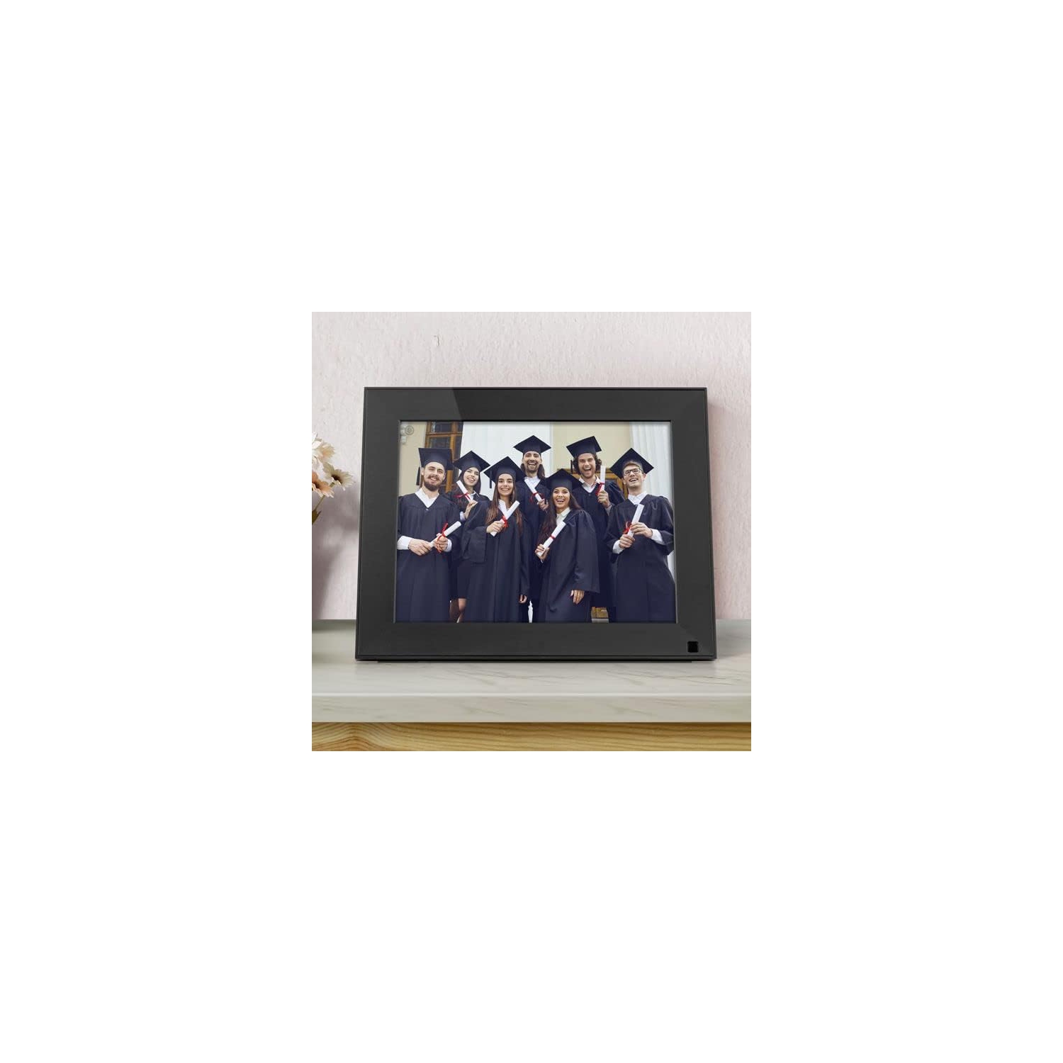 Cadre photo numérique LCD à écran tactile Wi-Fi IPS de 9 po d'Aluratek avec capteur de mouvement et mémoire 16 Go intégrée, configuration