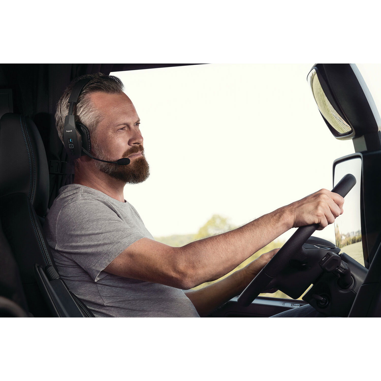 Casque mono sans fil Bluetooth B550-XT de BlueParrott avec microphone à suppression du bruit à 96 % et contrôle vocal