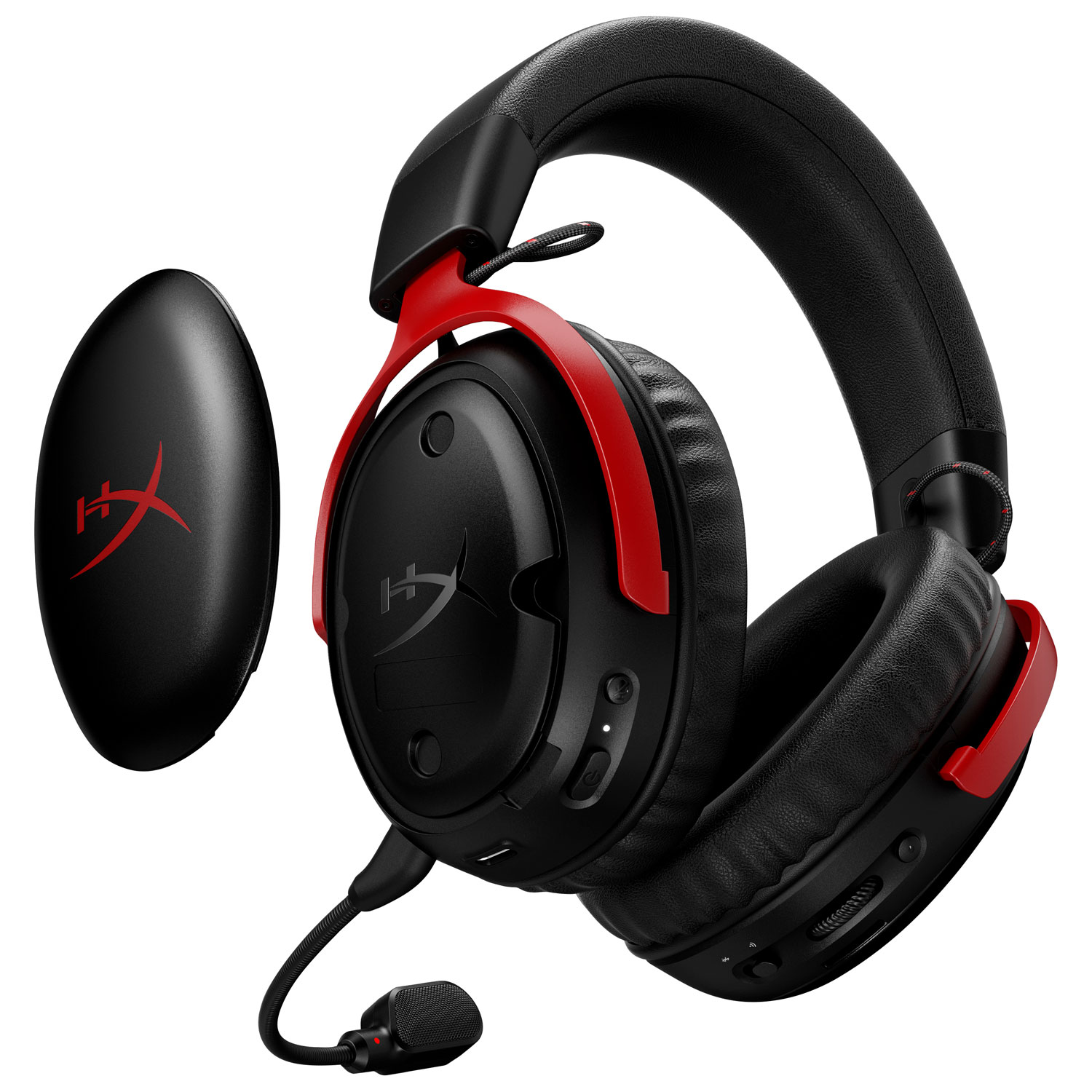 Casque de jeu multiplateforme sans fil avec microphone Cloud III S de HyperX - Noir/Rouge- Exclusivité de Best Buy