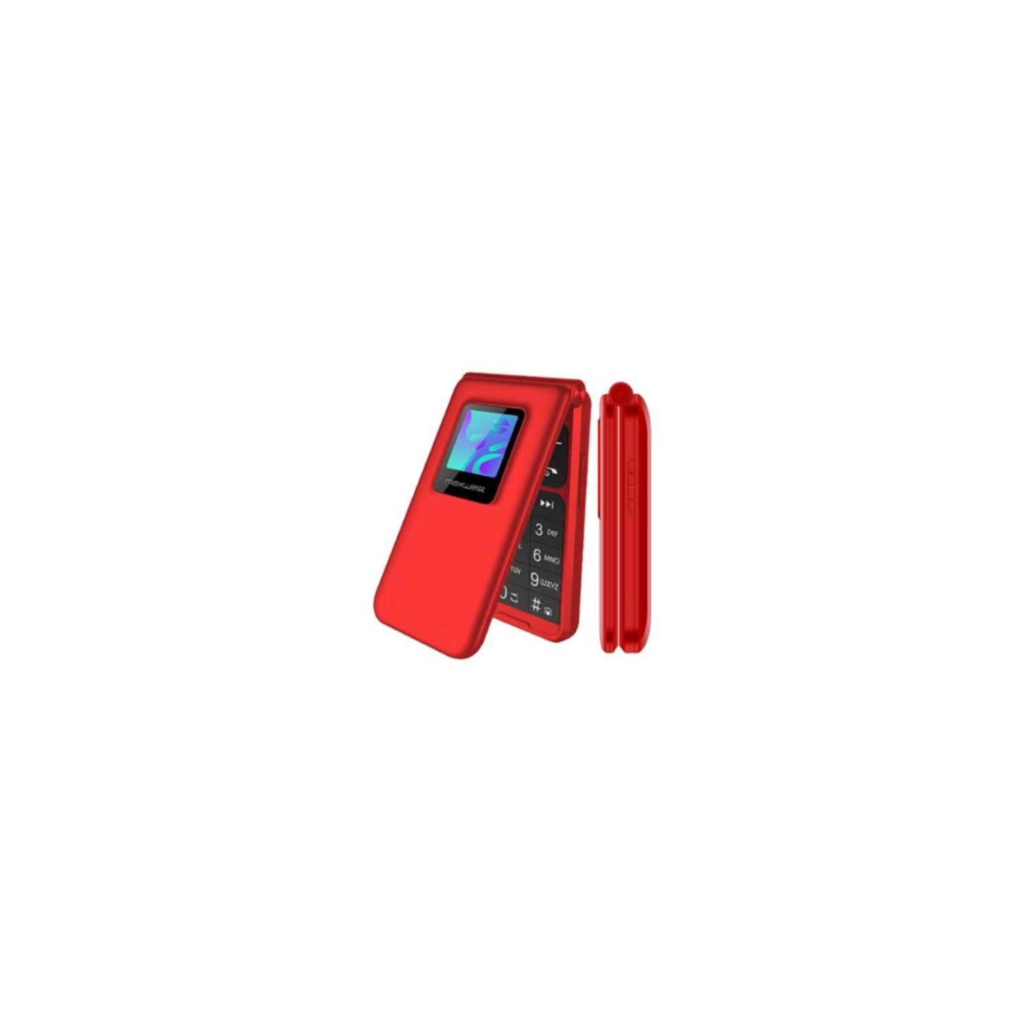 Maxwest Vice 4G Flip Phone 128MB LTE VoLTE Dual Nano Sim GSM Unlocked Red
