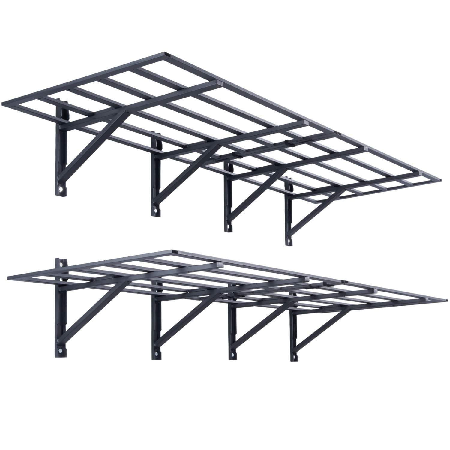 VEVOR 6 x 2 ft Garage Storage Shelving, 2 Pack, Heavy Duty Garage Shelves Wall Mounted, 1600 lbs Load Capacity(Total) Garage Storage Rack Floating