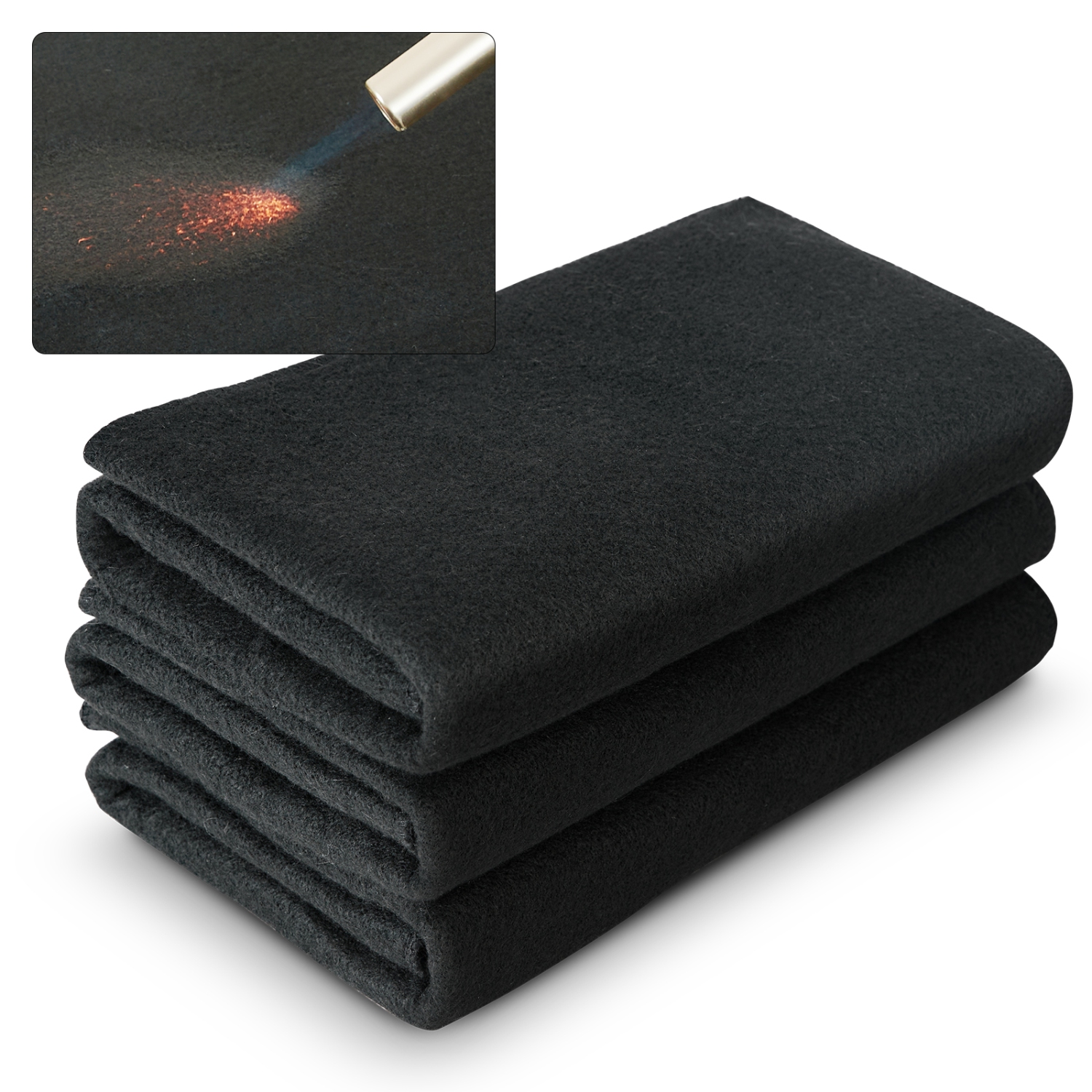 VEVOR 21" x 20" Carbon Felt Welding Blanket 6 Pack, Flame Retardant Welding Blankets, Up To 1800°F Heat Resistant Blanket Set, Cuttable Carbon Fiber