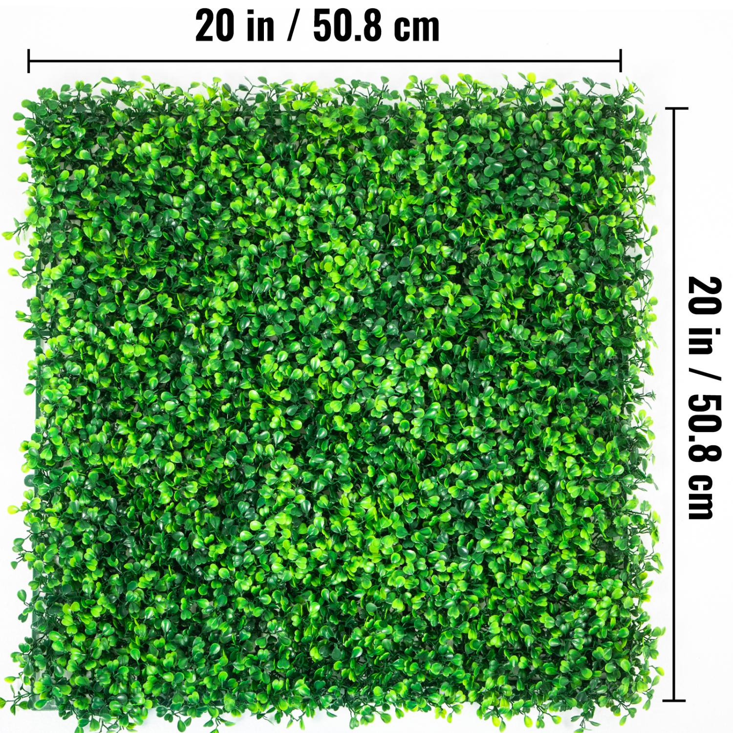 VEVOR 20 PCS Artificial Boxwood Panels, 20"x20" Boxwood Hedge Wall Panels, PE Artificial Grass Backdrop Wall 1.6, Privacy Hedge Screen for Decoration