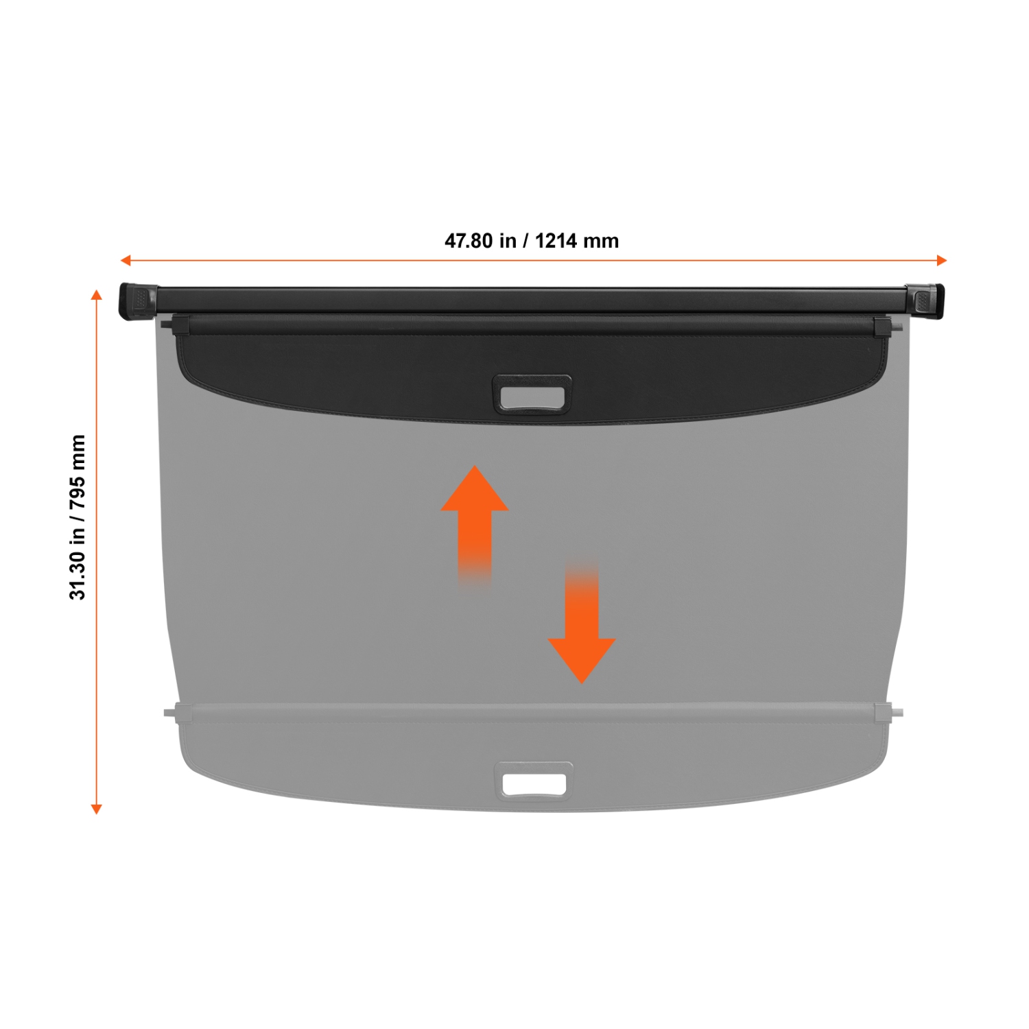 VEVOR Retractable Cargo Cover for Toyota, Upgraded Waterproof Trunk Cover Security Shield Shade for Toyota RAV4 2019-2024, UV Resistant Rear Trunk