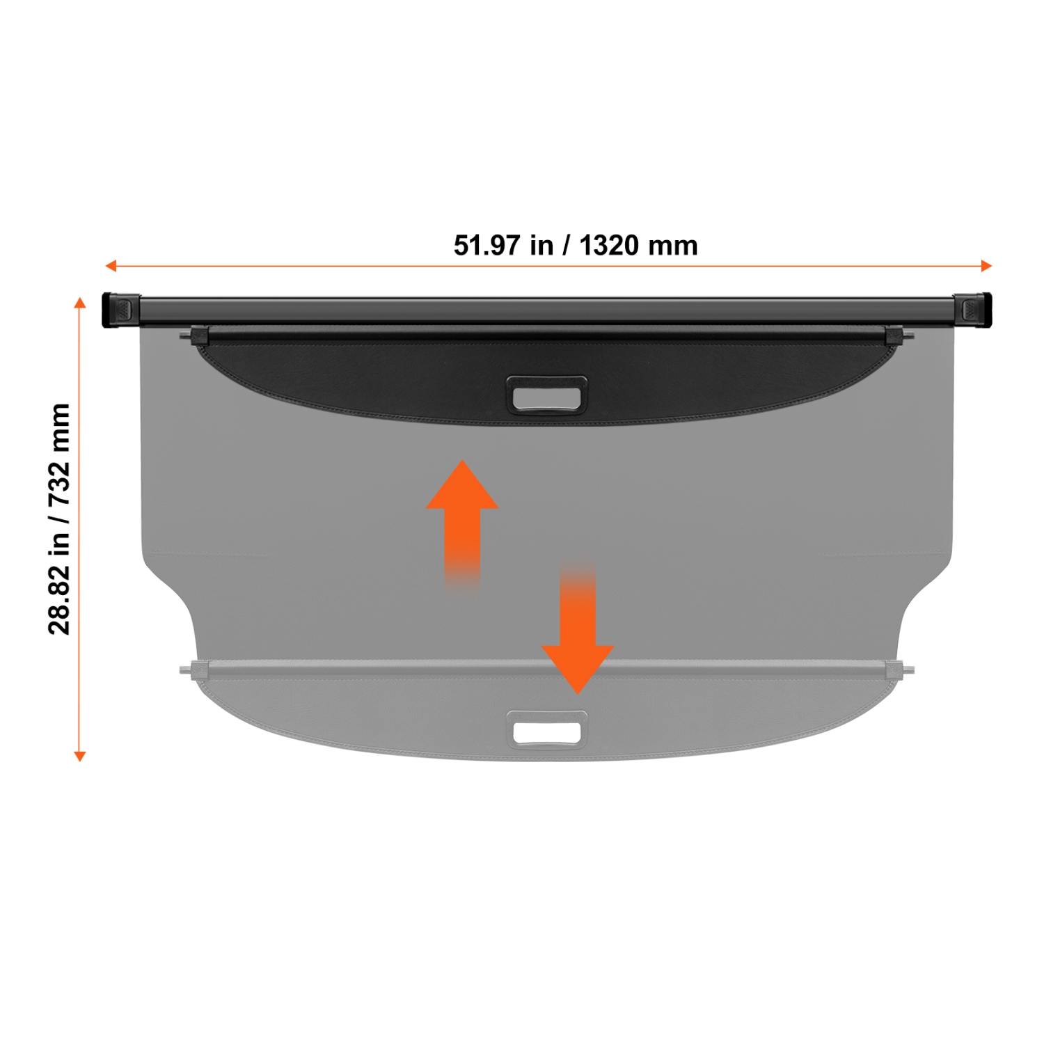 Housse de coffre rétractable VEVOR pour Chevrolet, pare-soleil de protection étanche pour GMC Terrain + Chevrolet Equinox 2018-2024, couvercle de