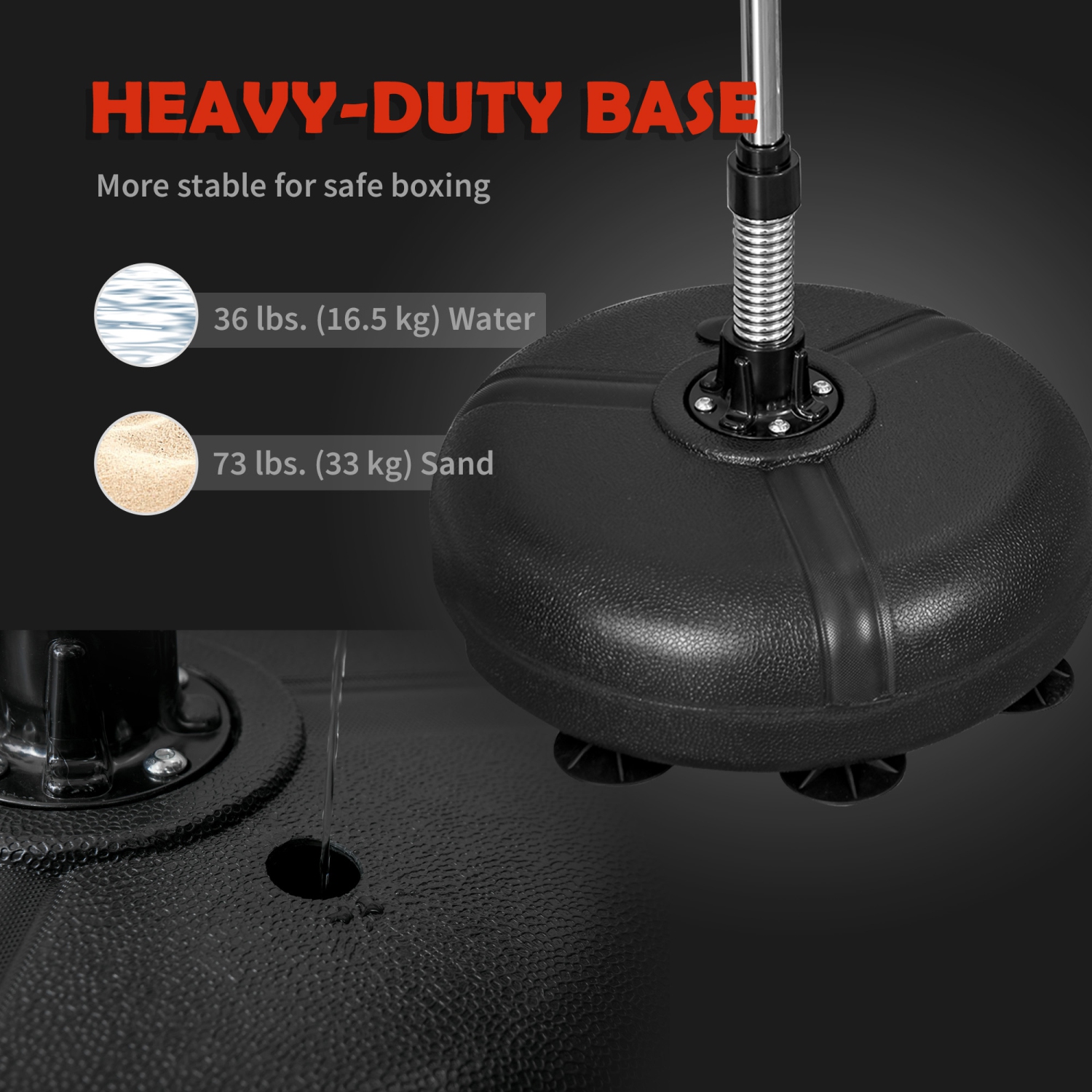 Sac Reflex de Soozier avec support, sac de frappe autonome avec ballon de course et gants, hauteur réglable de 52,4 po à 59,4 po pour