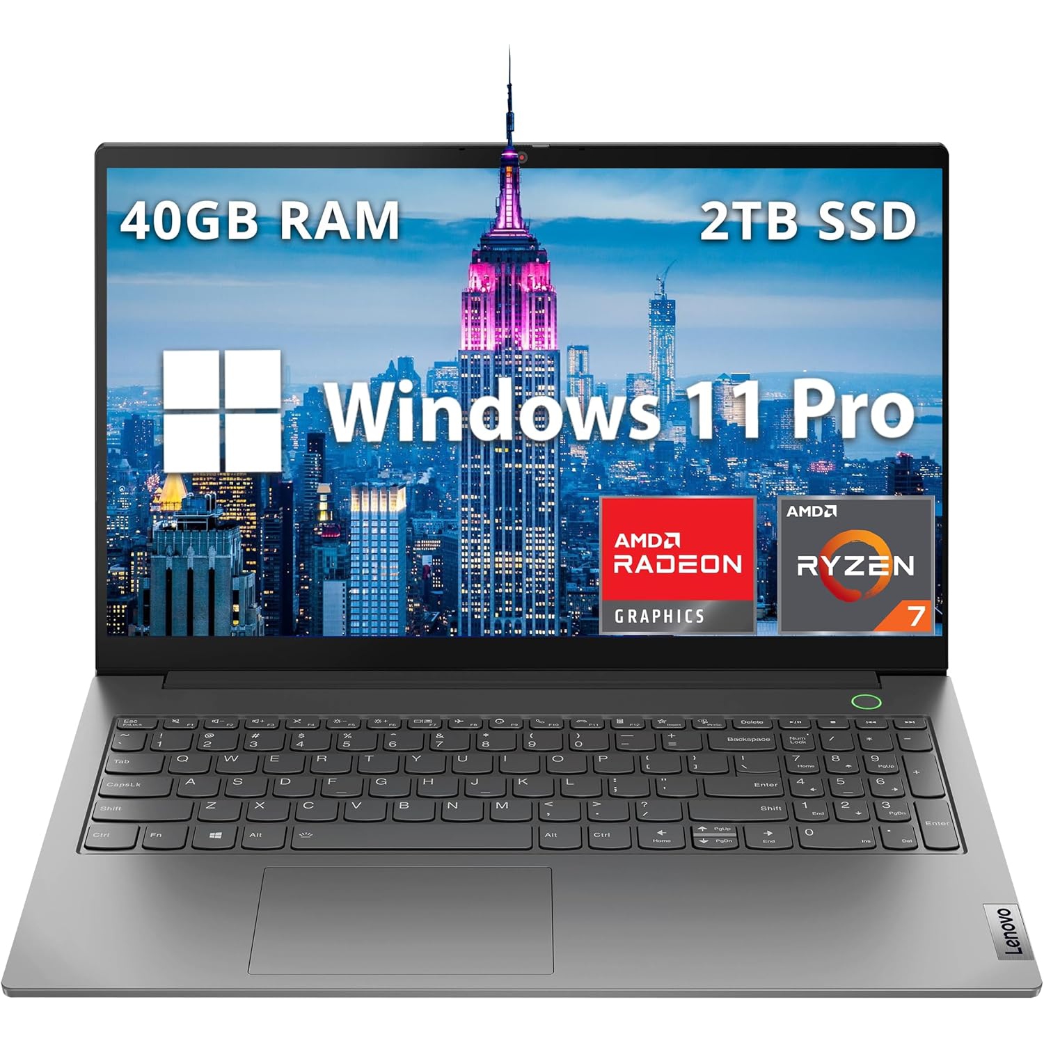 Open Box - Lenovo ThinkBook 15 Gen 4 15.6" FHD Laptop, AMD Ryzen 7 5825U, 2TB PCIe SSD, 40GB DDR4 RAM,, AMD Radeon Graphics, Backlit Keyboard, Webcam, Windows 11 Pro, Mineral Gray