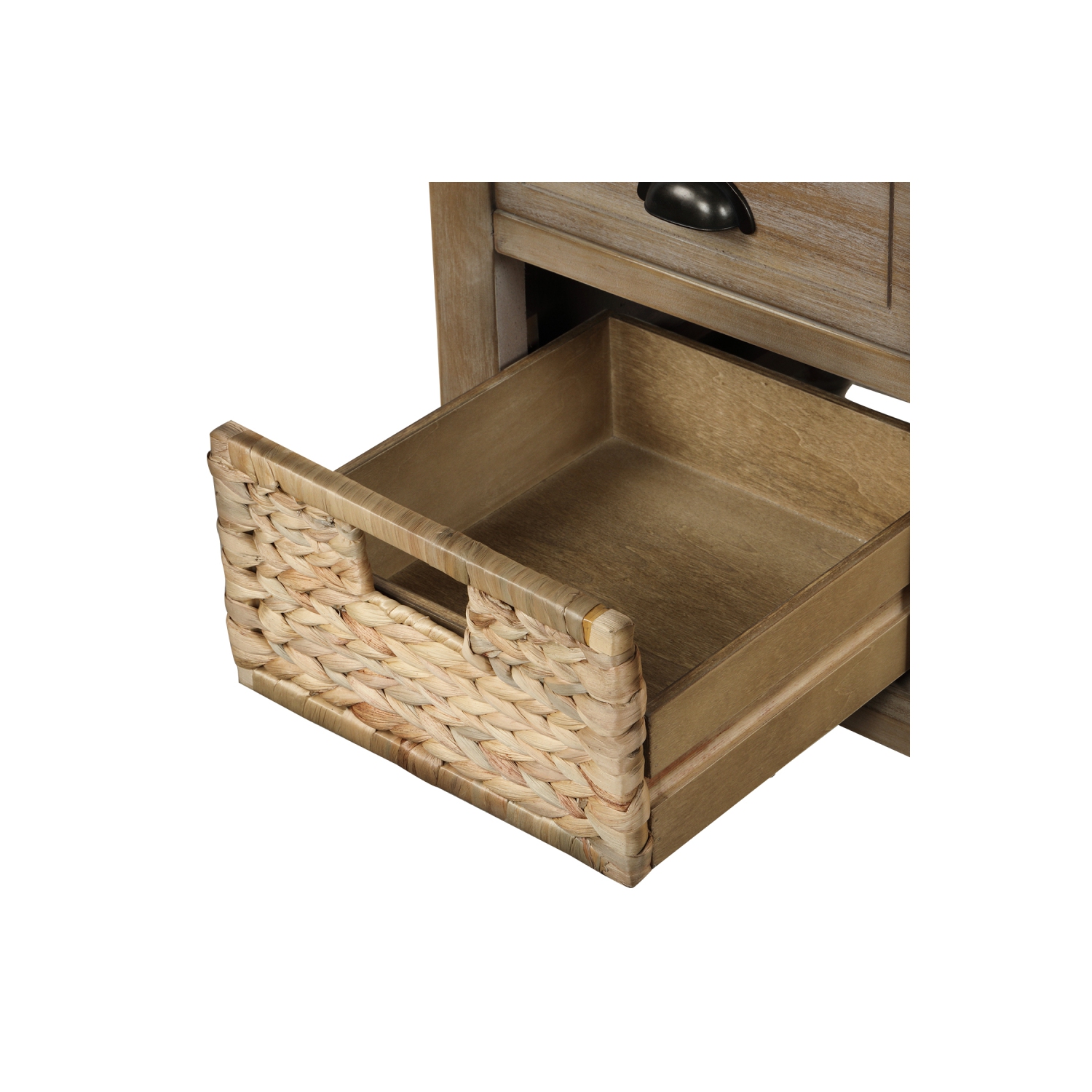 YOULIGHTS Storage Bench with 3 Drawers, 3 Rattan Baskets and Removable Cushion for Entryway, Shoe Bench End of Bed Bench 3-Cube Storage Bench, Home