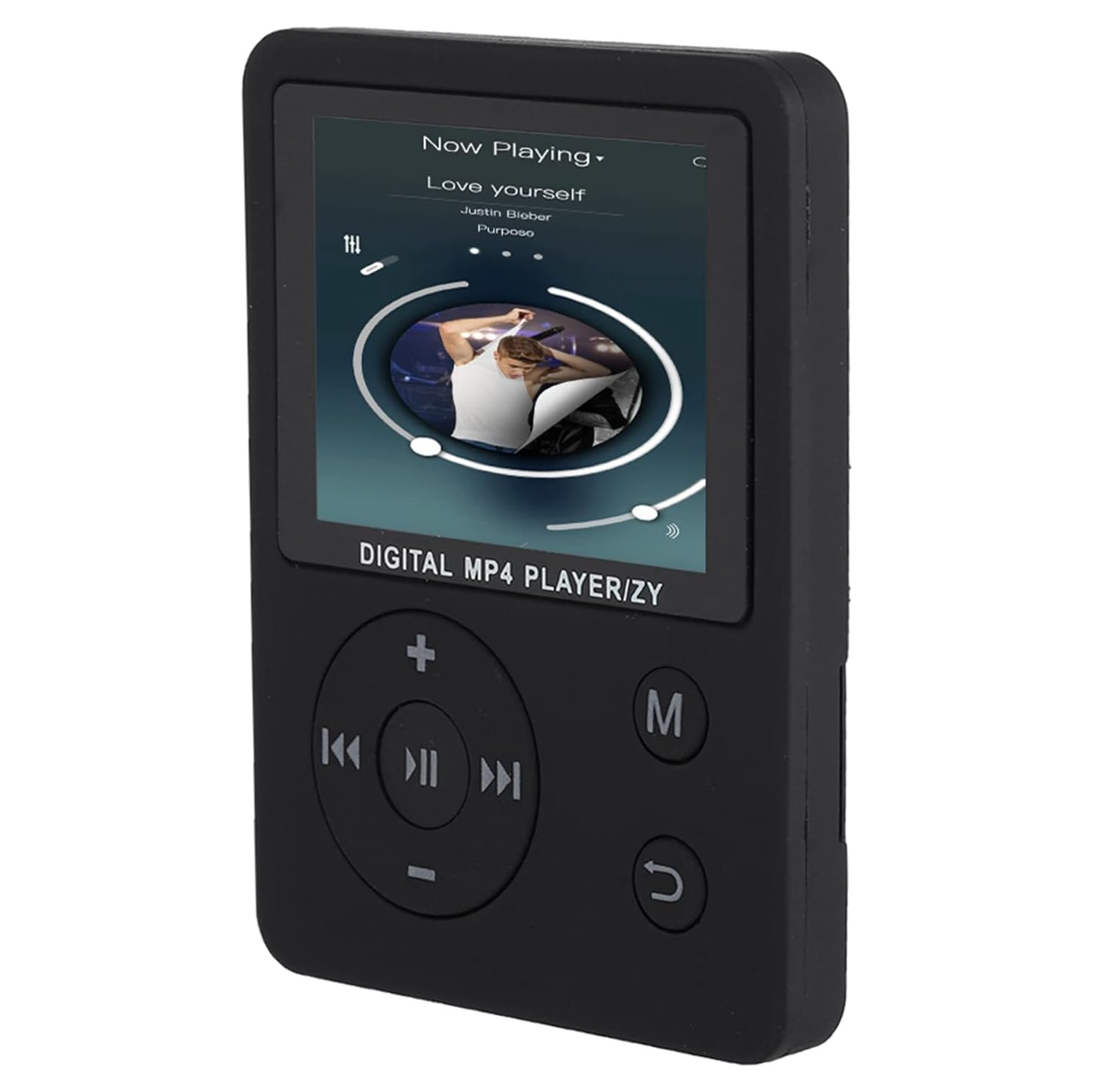 Black ultra-thin MP4 player - 16GB TF card included | MP3/AMV playback | Music player | Digital audio player, portable media player