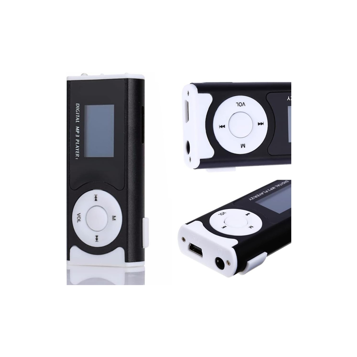 Sports Digital audio player with Flashlight, Clip-on MP3 Music Player with Screen Light - 8GB, Clip-on, Supports TF Card