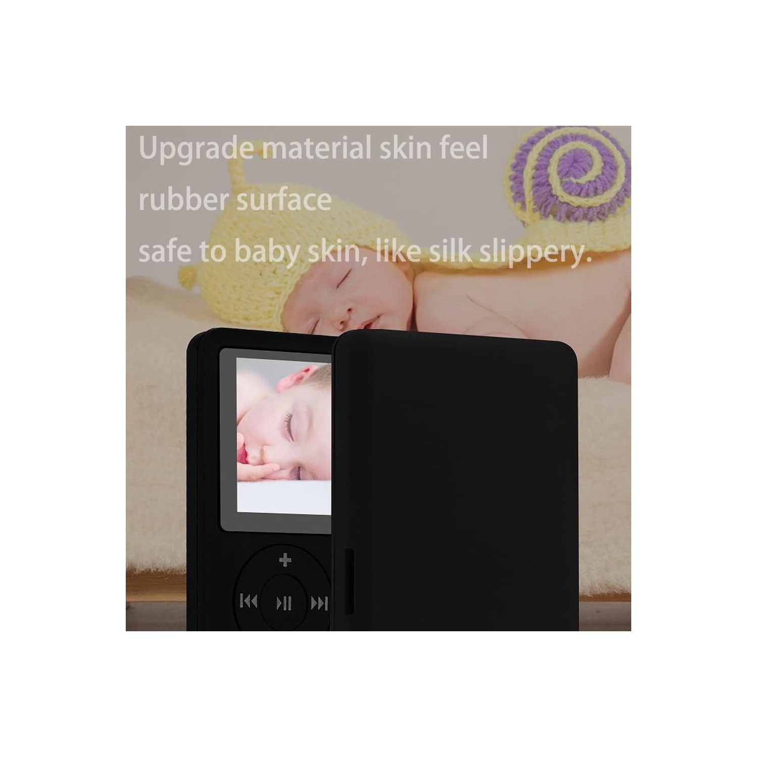 Black portable MP4 music player - 64GB expandable storage | AMV video | Lightweight and portable