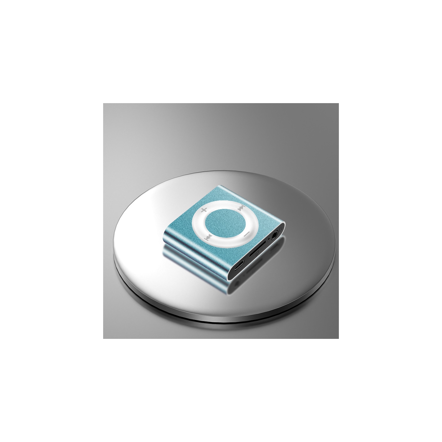 Mini lecteur de musique MP3 – Qualité sonore élevée, rechargeable, facile à transporter, gym/bureau/maison [Bleu pâle-Bluetooth--32&nbsp;Go]