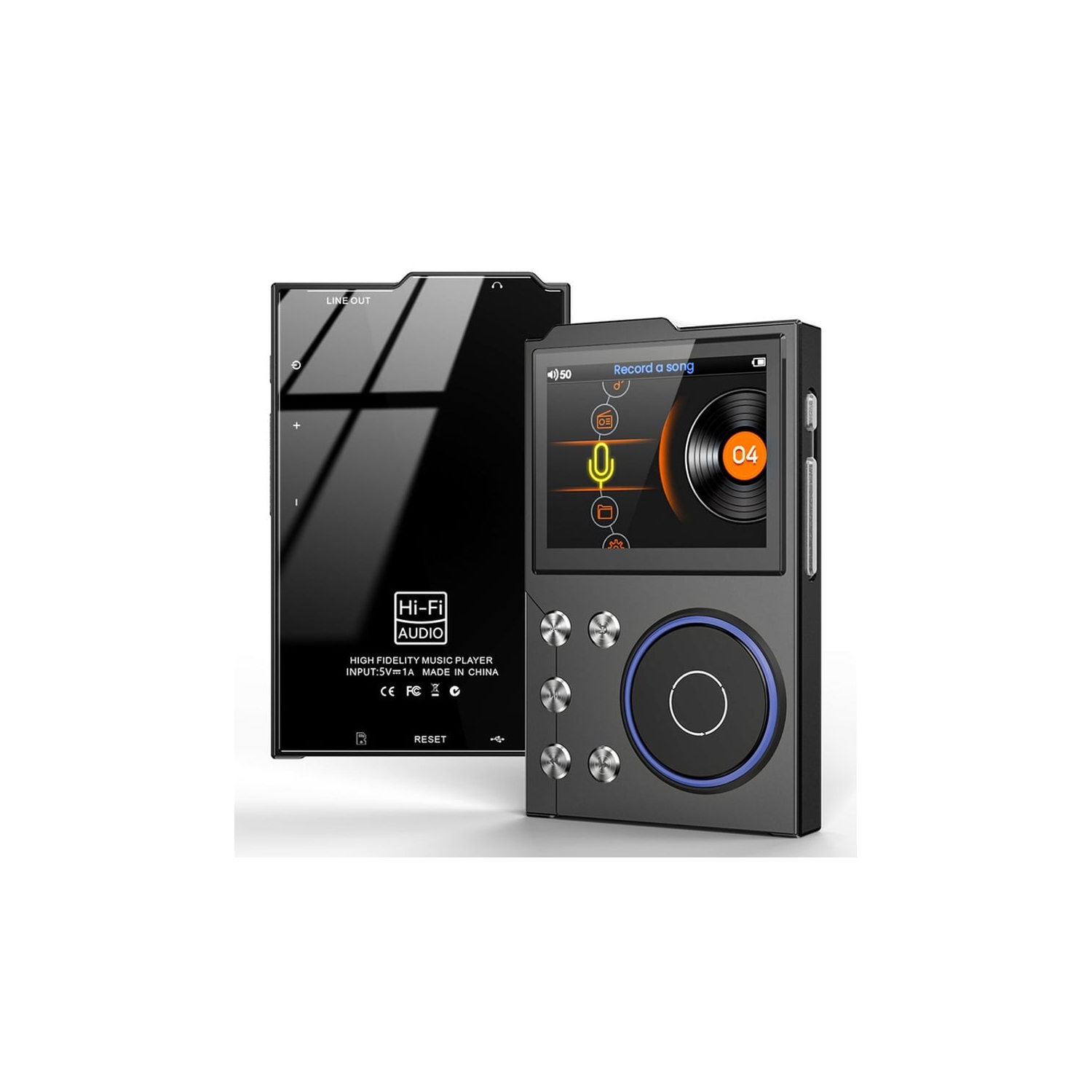 Digital audio player, media player，music player – OTG expansion storage, USB DAC, line output, audiophile-grade sound quality [Black Gold-Bluetooth