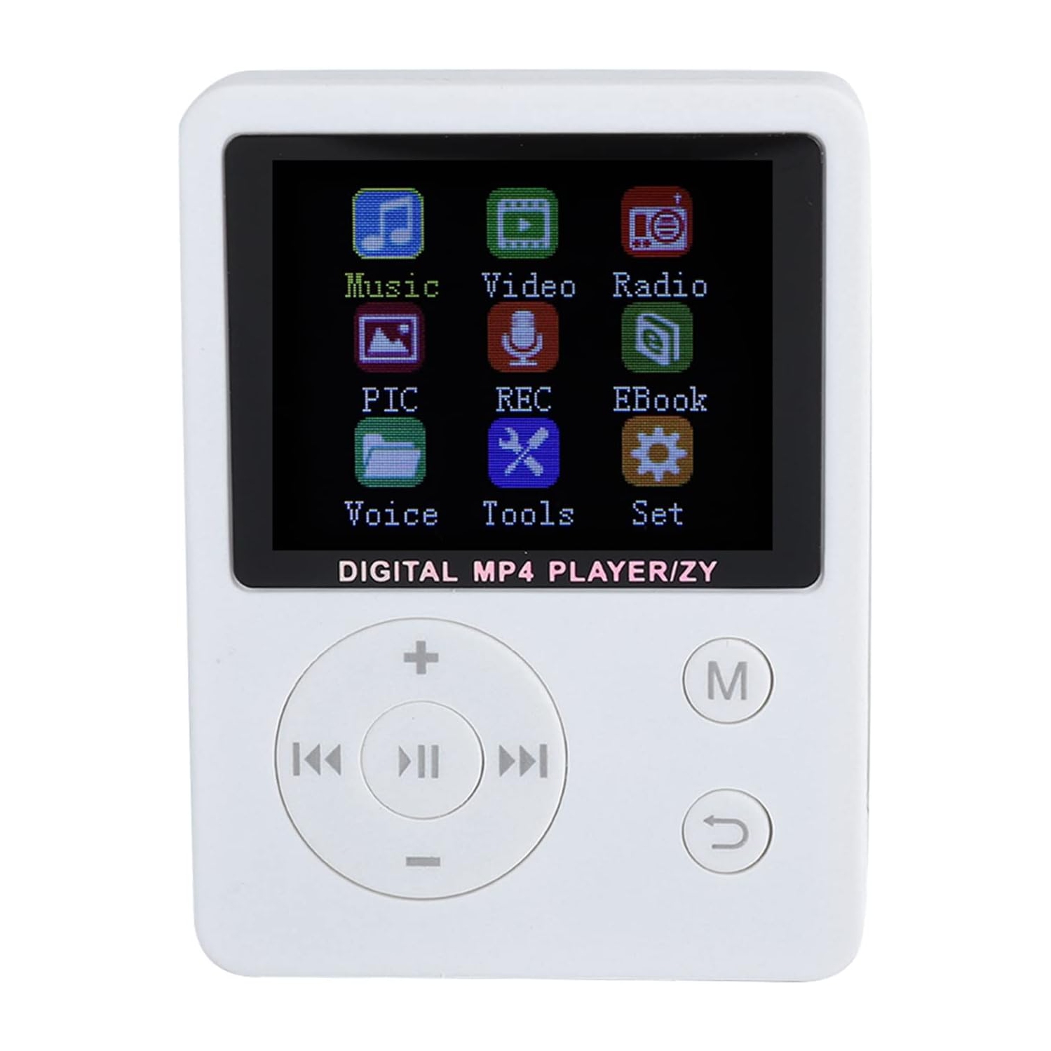Lecteur MP4 blanc ultramince – Carte 16&nbsp;Go TF incluse | Lecture MP3/AMV | Lecteur de musique | Lecteur audio numérique léger et portatif,