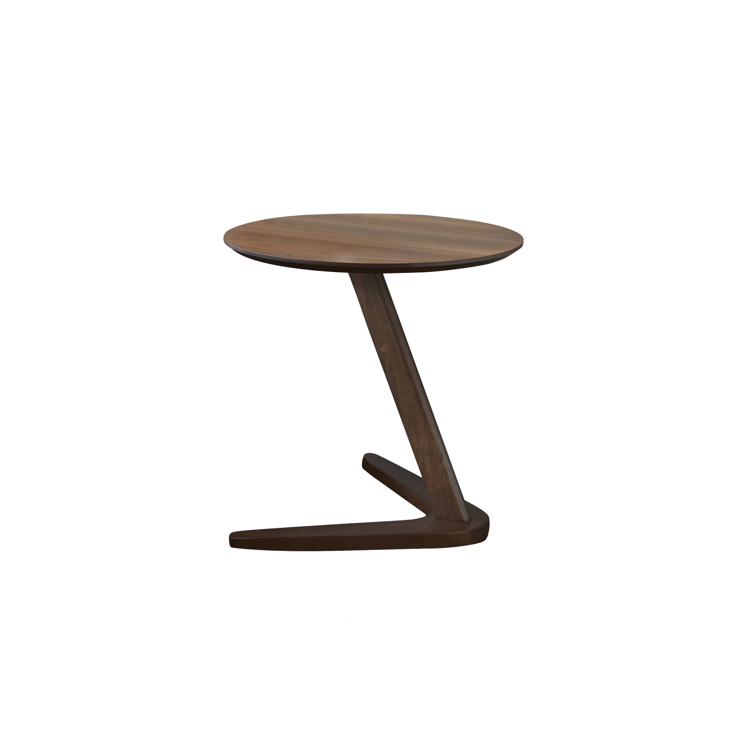 YOULIGHTS Multifunctional Round Small Coffee Table, WoodEnd Table, Mid Century Modern Side Table with V-Shaped Legs for Living Room(Color : Walnut