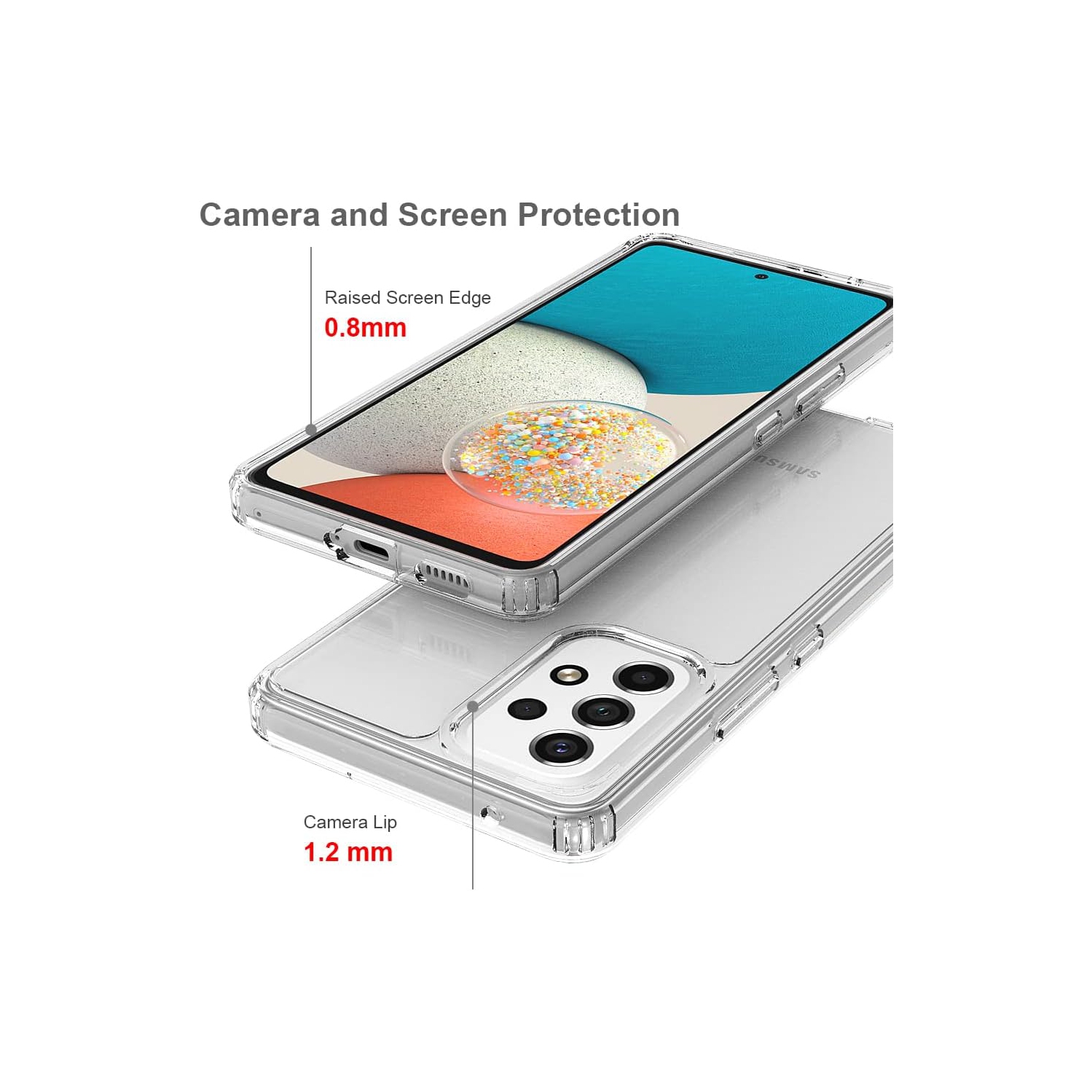 Étui transparent durable pour S24 Ultra Clear de Samsung avec pare-chocs et protection antichoc