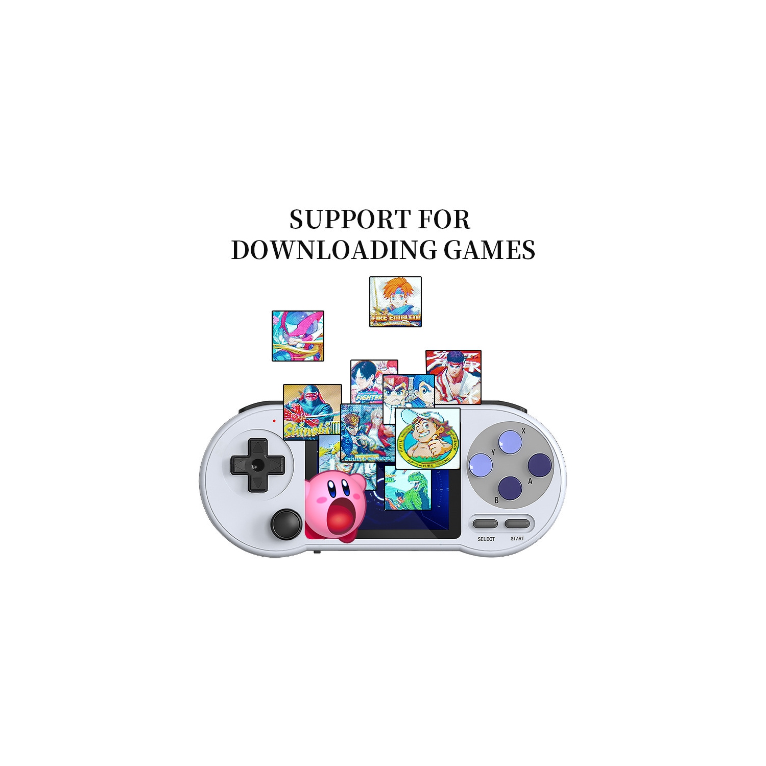 Console de jeu rétro portative Maxxus avec écran 3&nbsp;po HD, 2000 en 1 jeux, blanc