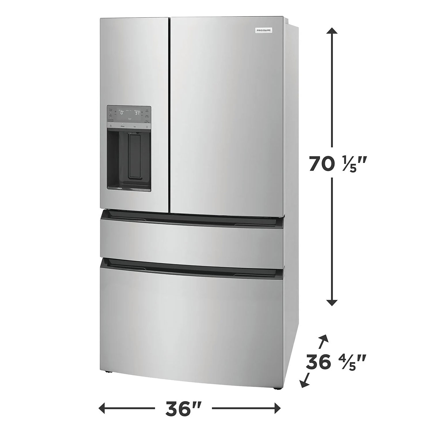 Frigidaire 36" 26.3 Cu. Ft. French Door Refrigerator w/ Water & Ice Dispenser - Stainless