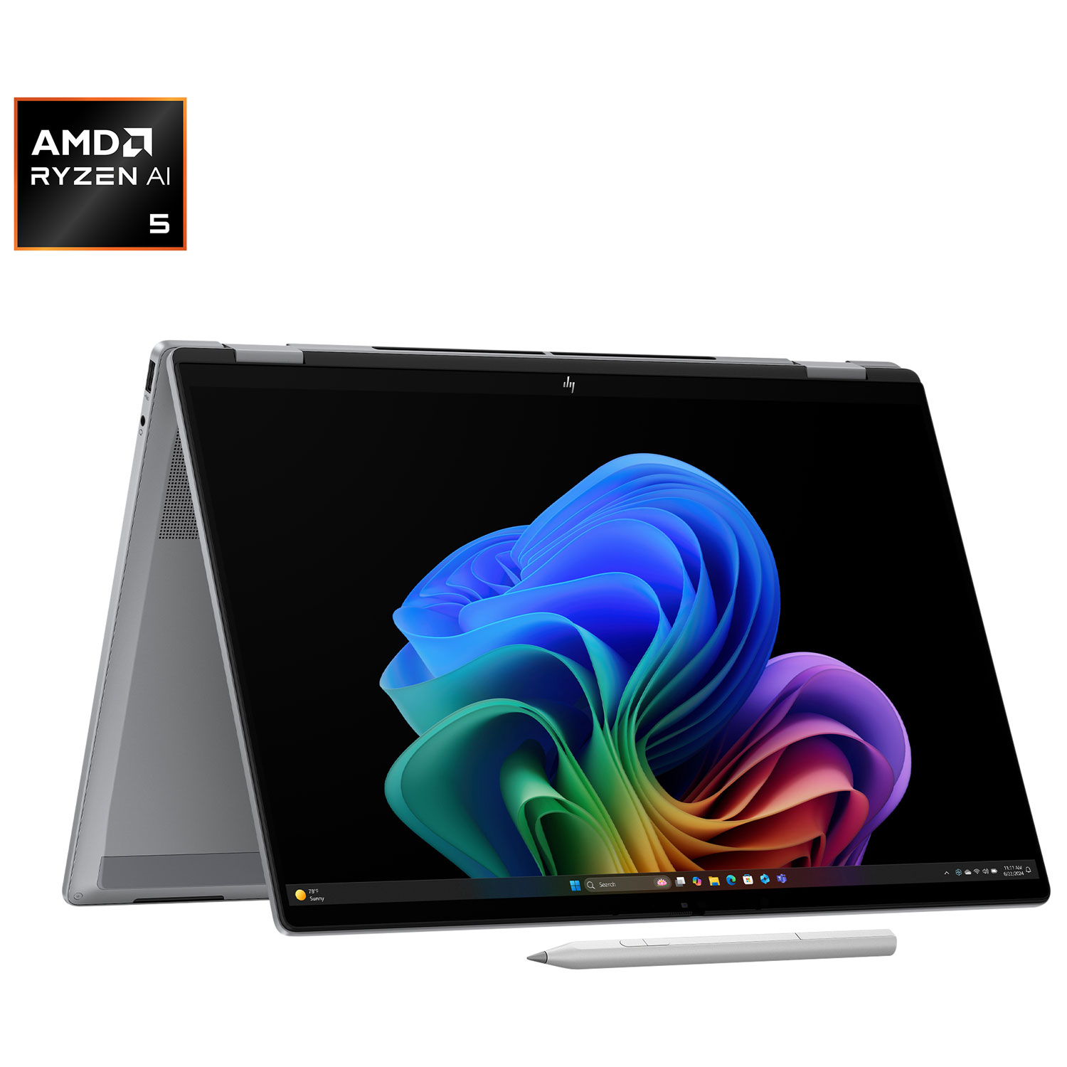 HP OmniBook X Flip NG AI 16" Touchscreen 2-in-1 Laptop - Silver