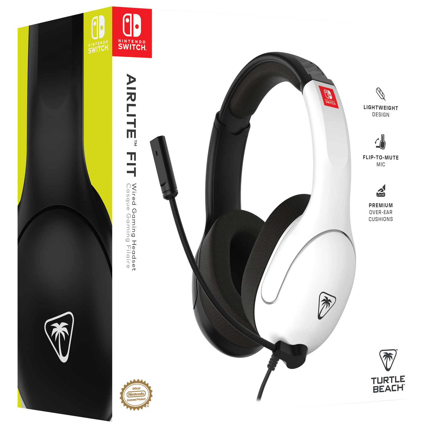 Turtle Beach Airlite Fit Gaming Headset for Switch 2/Switch - Black/White