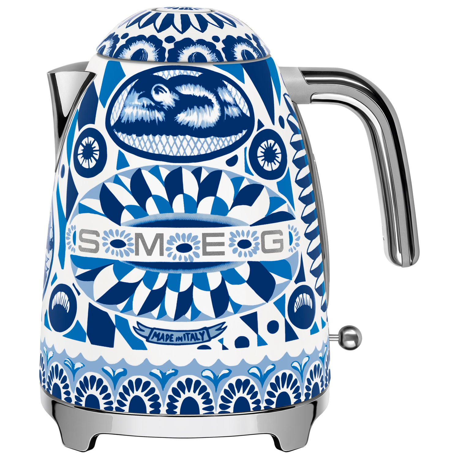 Smeg 50's Style Electric Kettle - 1.7L - Dolce & Gabanna Collection - Blue Mediterraneo
